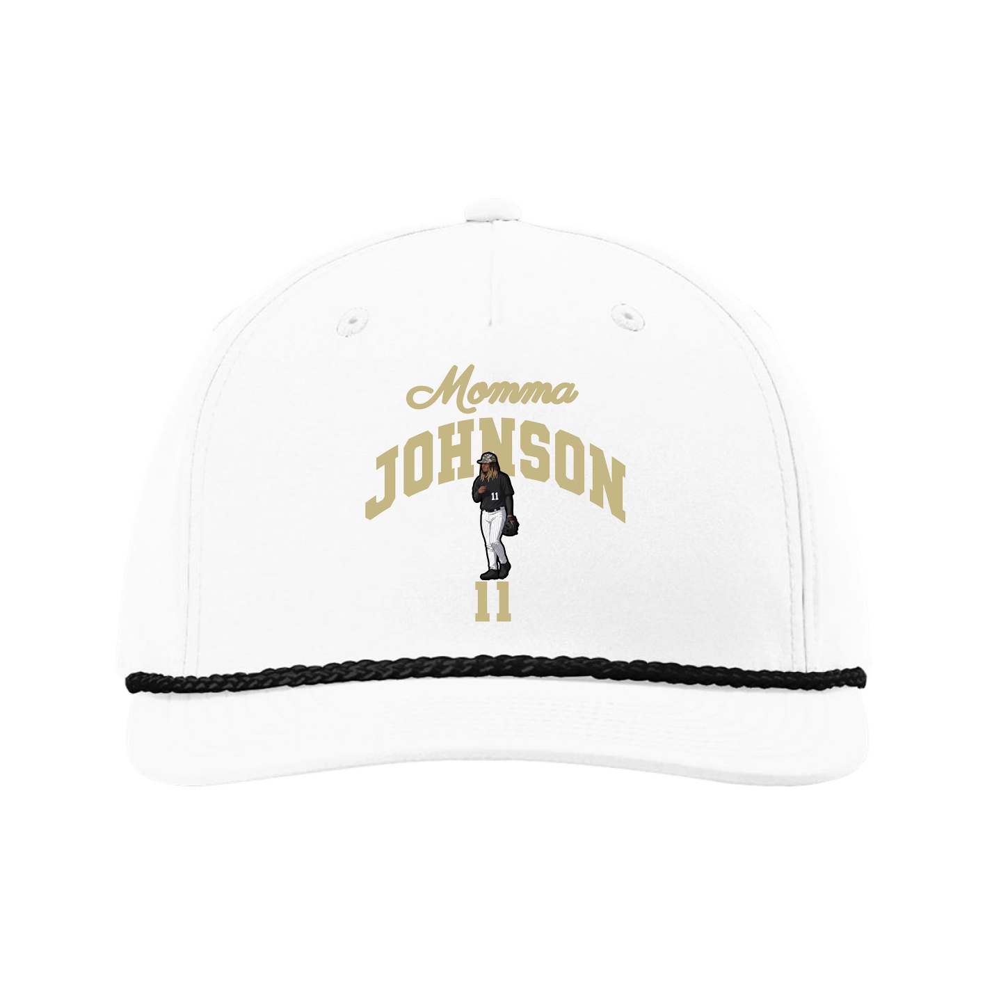 Five-Panel Classic Rope Cap — Mothers Day Arch in White