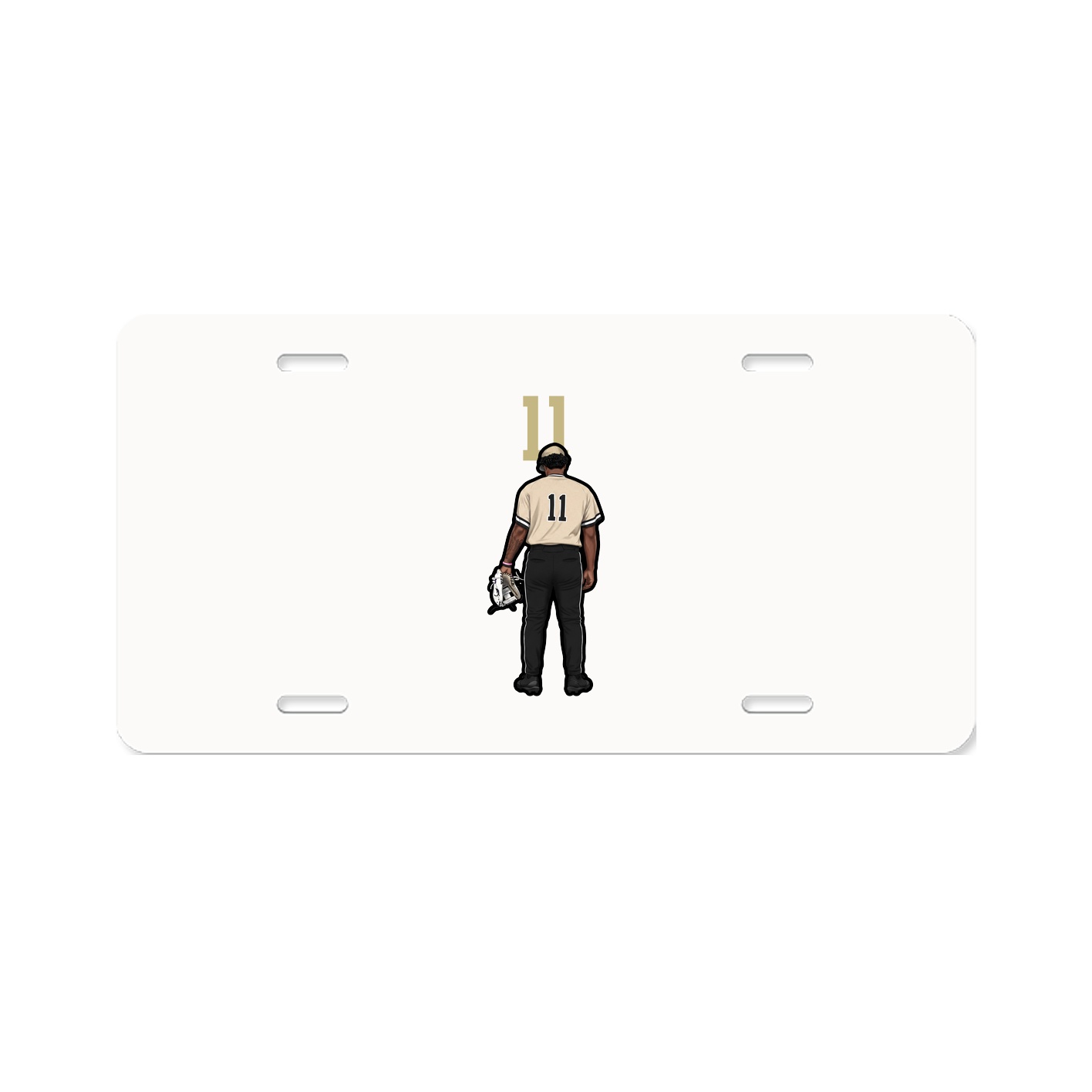 License Plate — Number Top in Classic