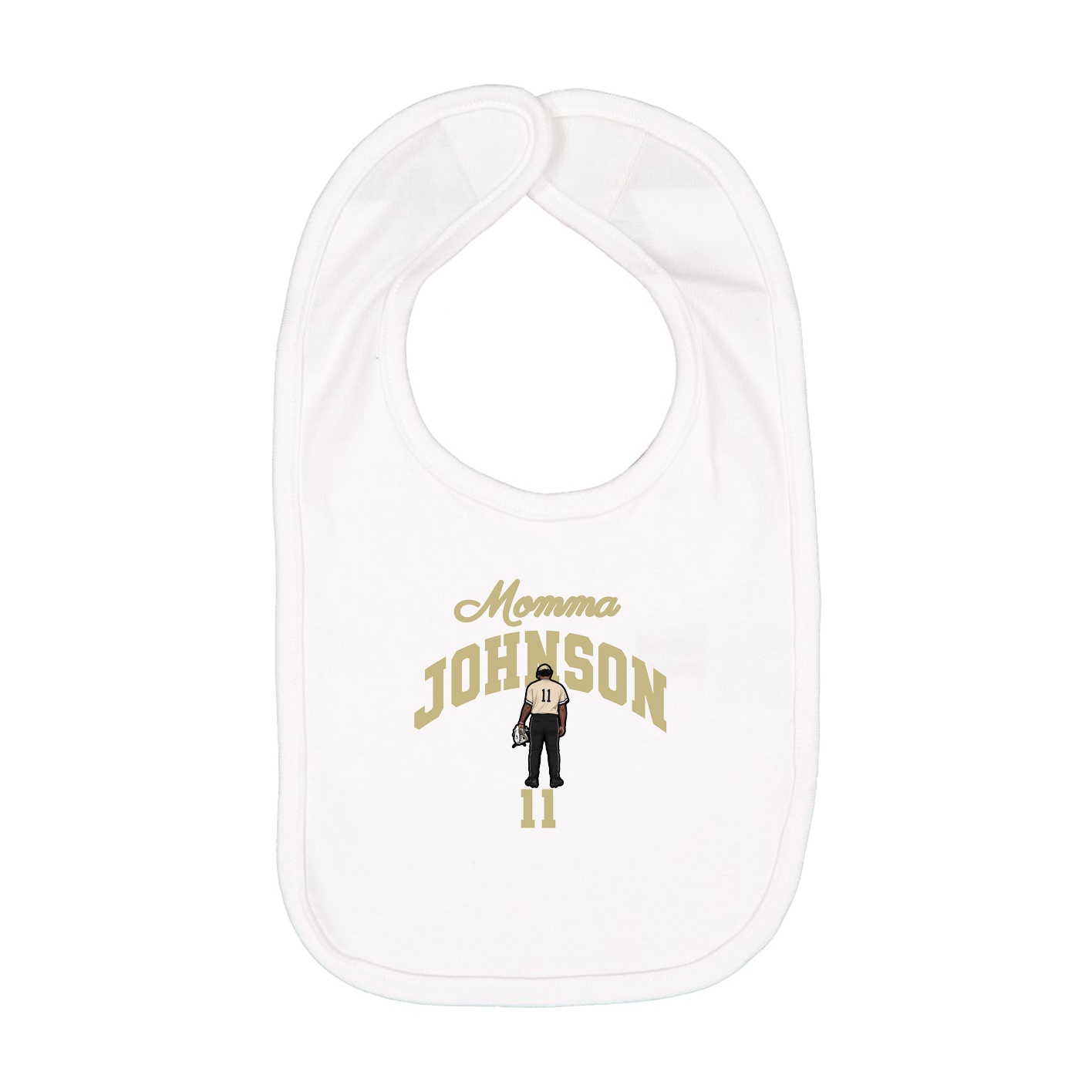 Infant Bib — Mothers Day Arch in White