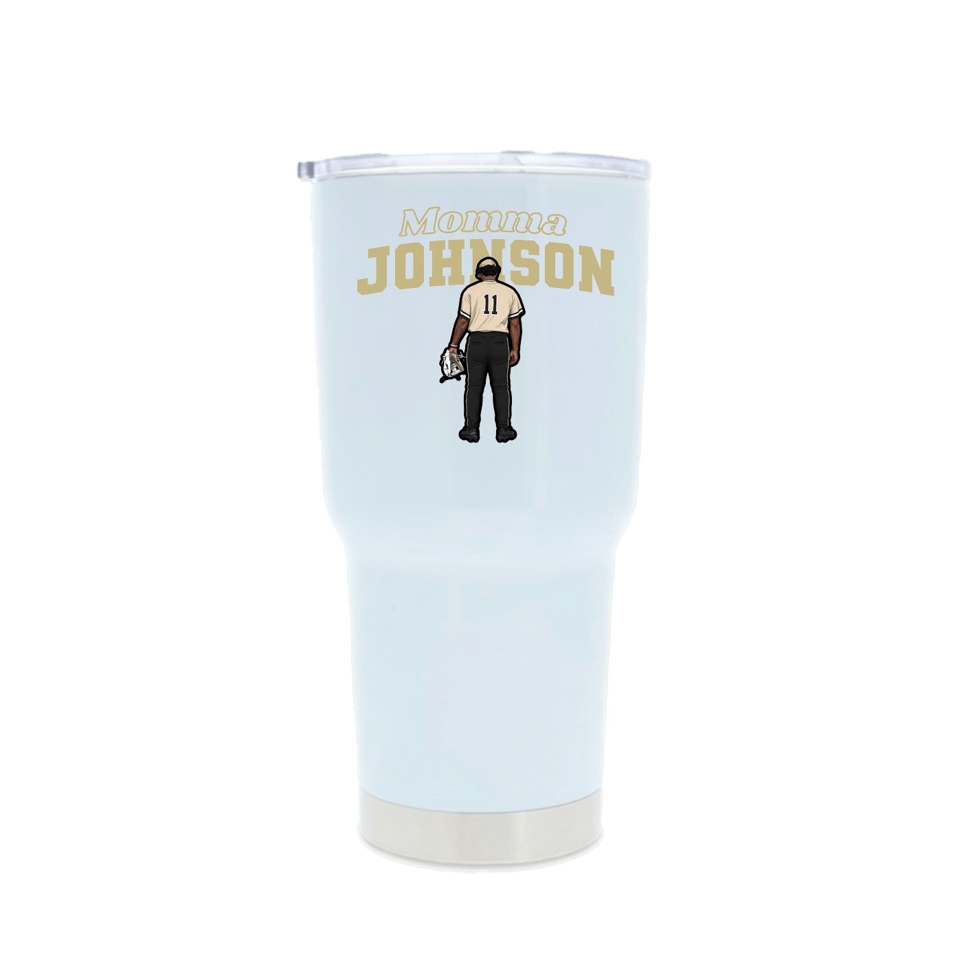 30oz Stainless Steel Tumbler — Mothers Day Block in White