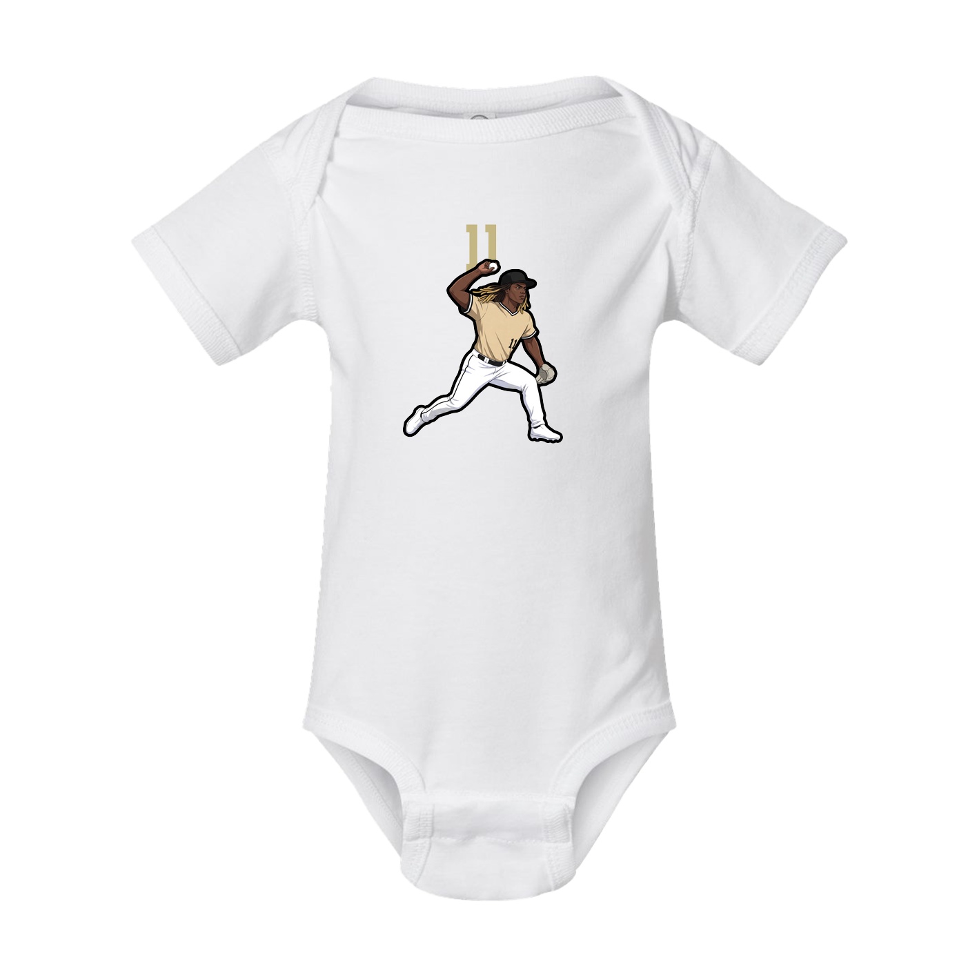Baby Onesie — Number Top in White
