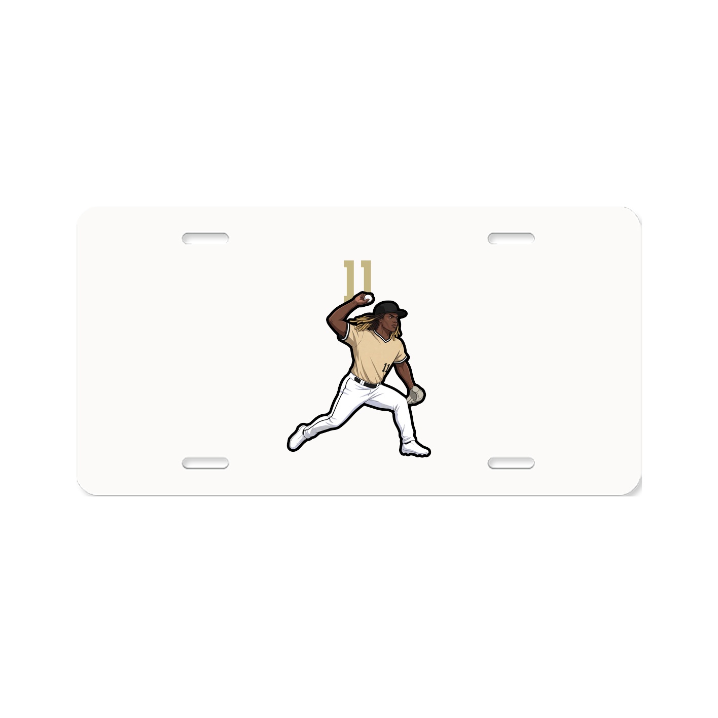 License Plate — Number Top in Classic
