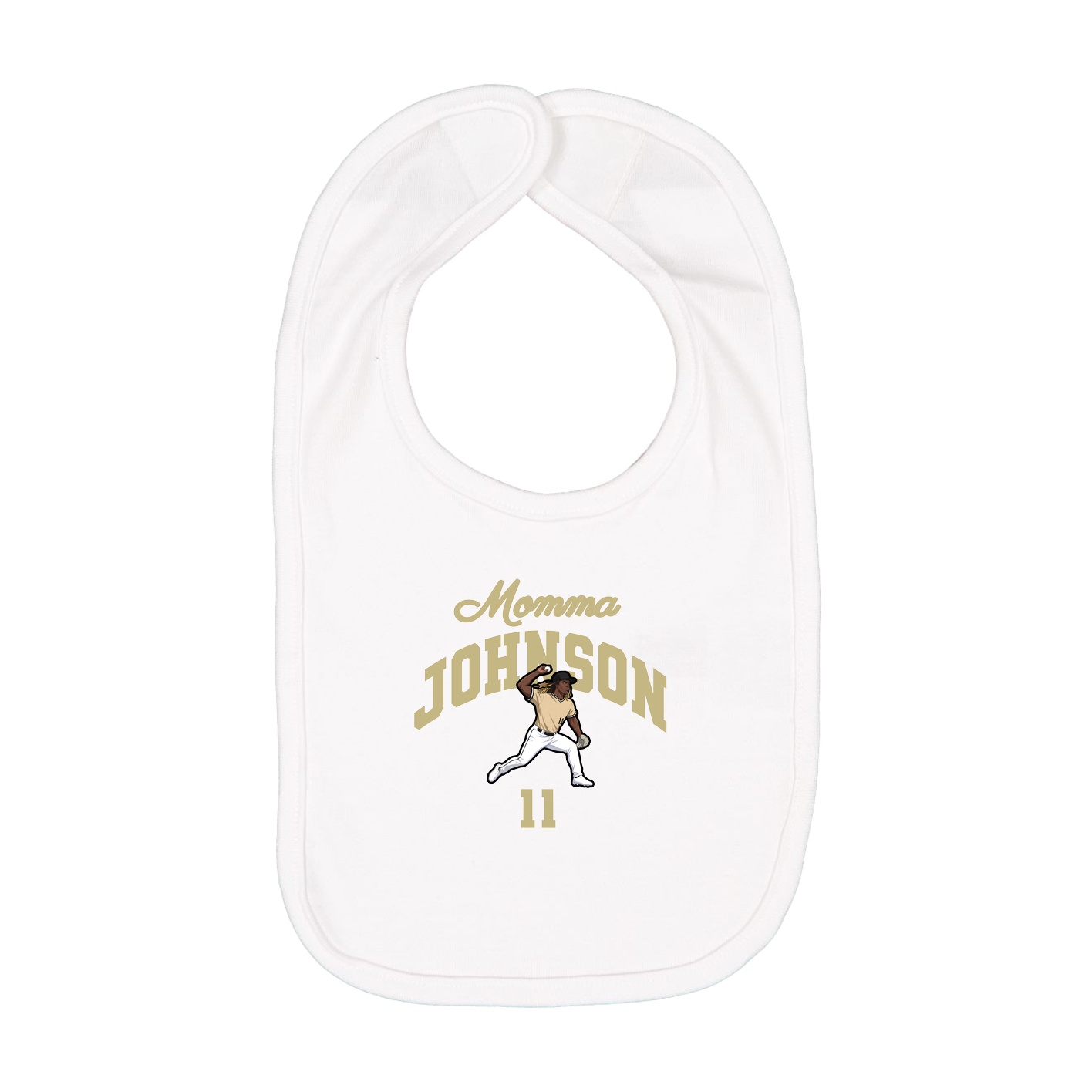Infant Bib — Mothers Day Arch in White