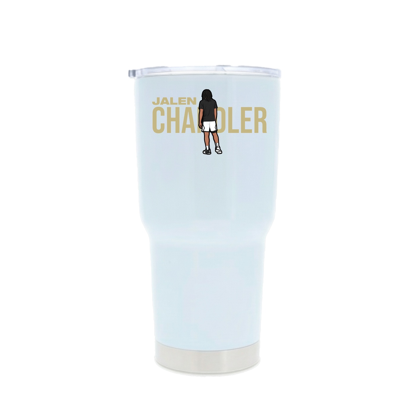 30oz Stainless Steel Tumbler — Player Name in White
