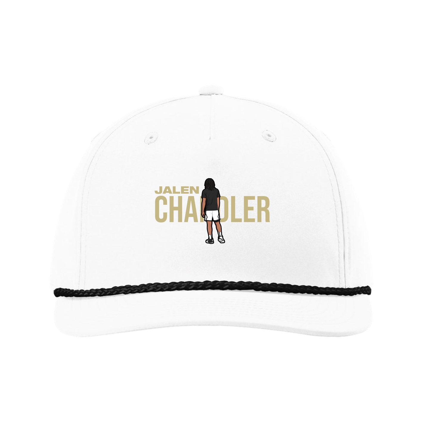 Five-Panel Classic Rope Cap — Player Name in White