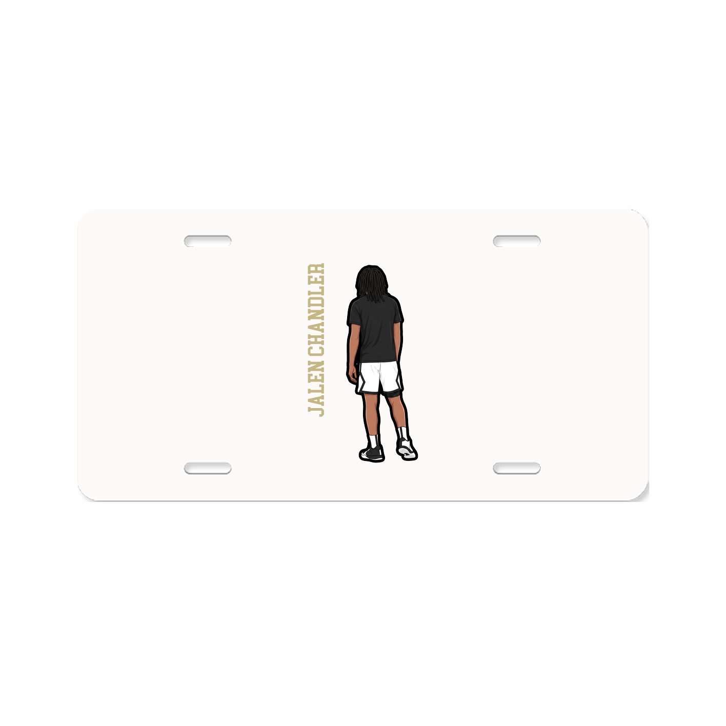 License Plate — Name Vertical in Classic