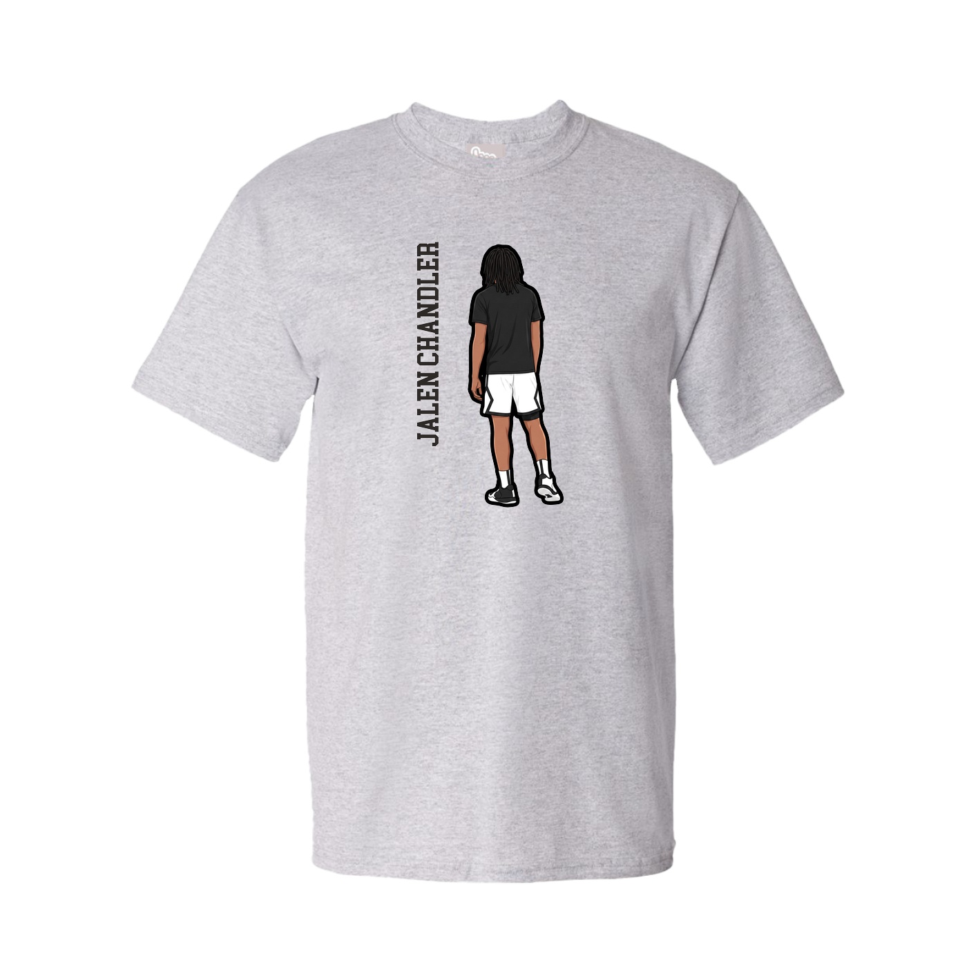 Tee — Name Vertical in Grey
