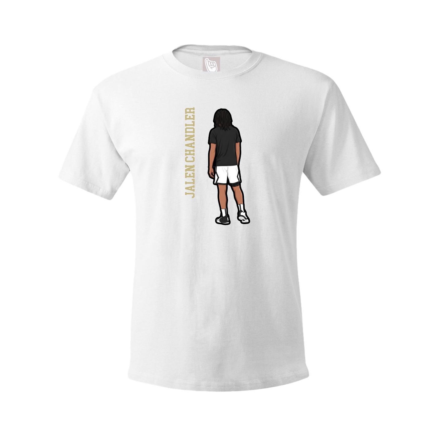 Tee — Name Vertical in White