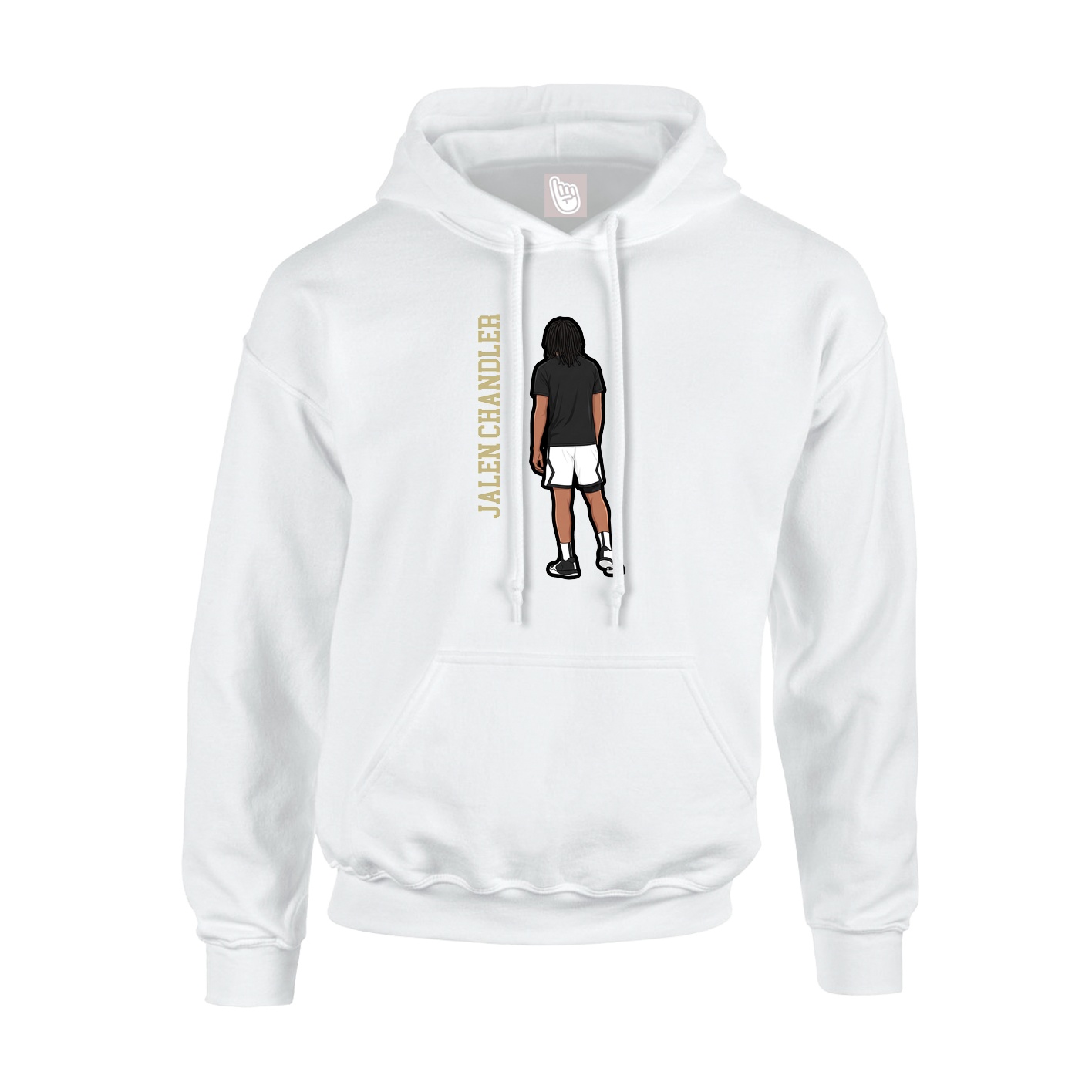 Hoodie — Name Vertical in White