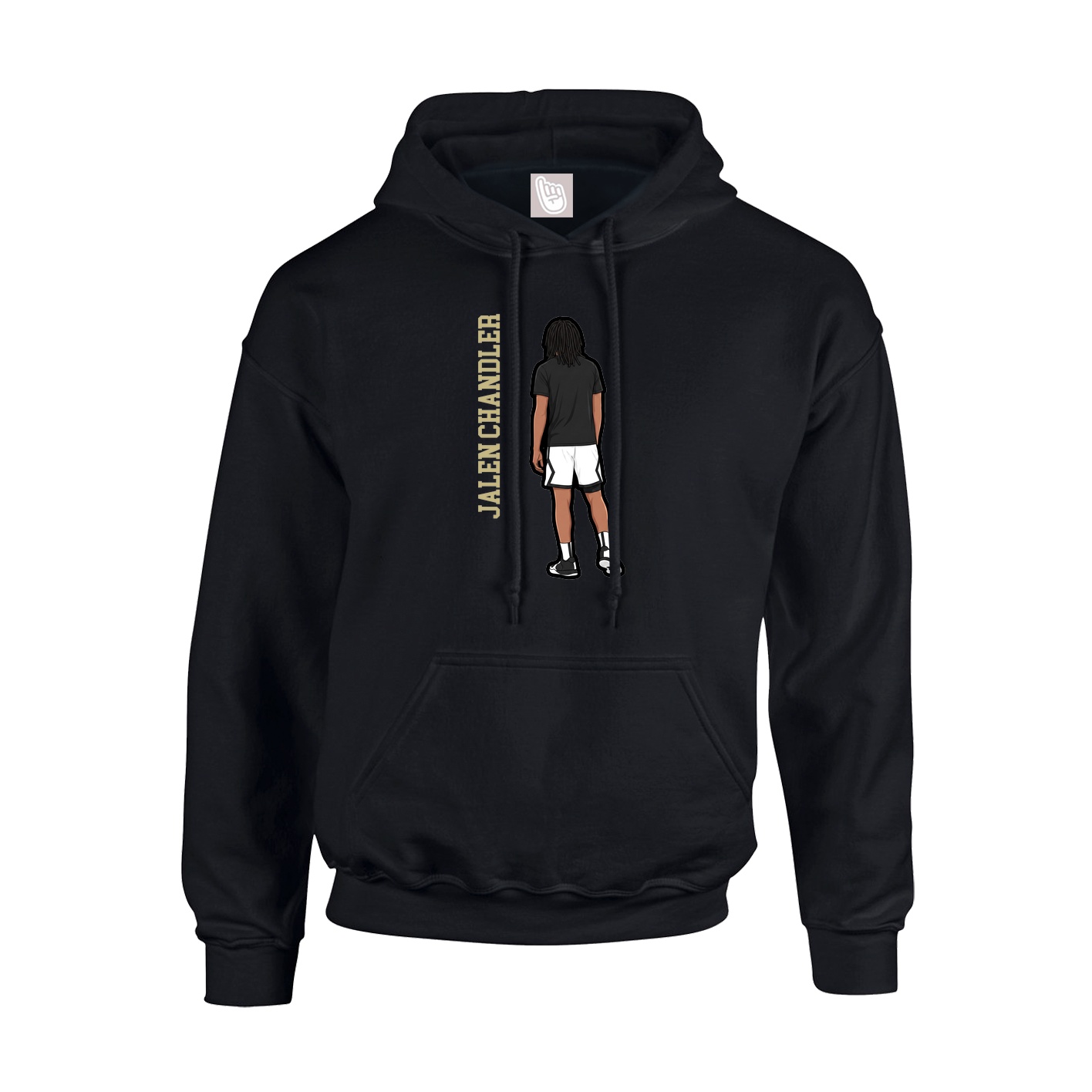 Youth Hoodie — Name Vertical in Black