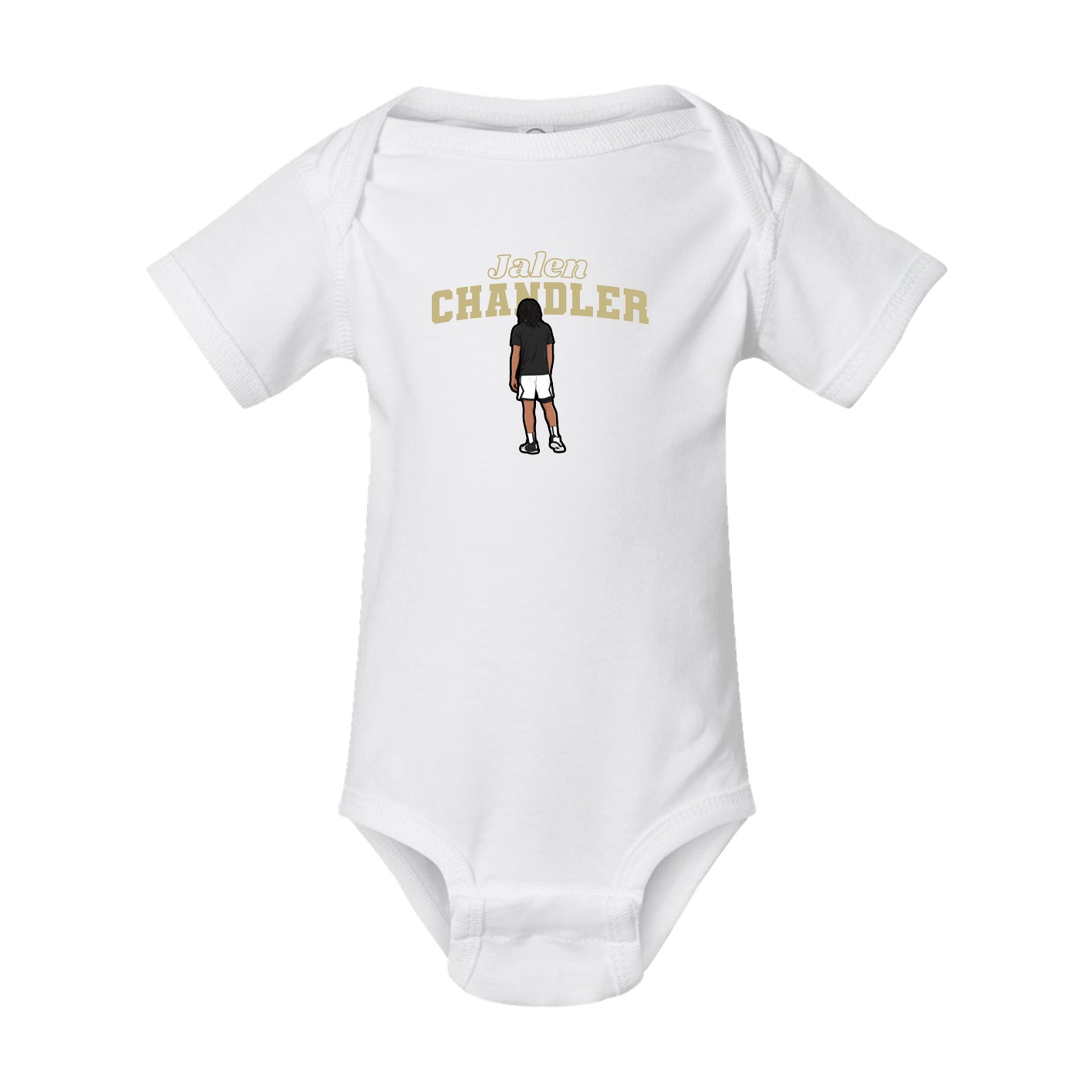 Baby Onesie — Name Arch in White