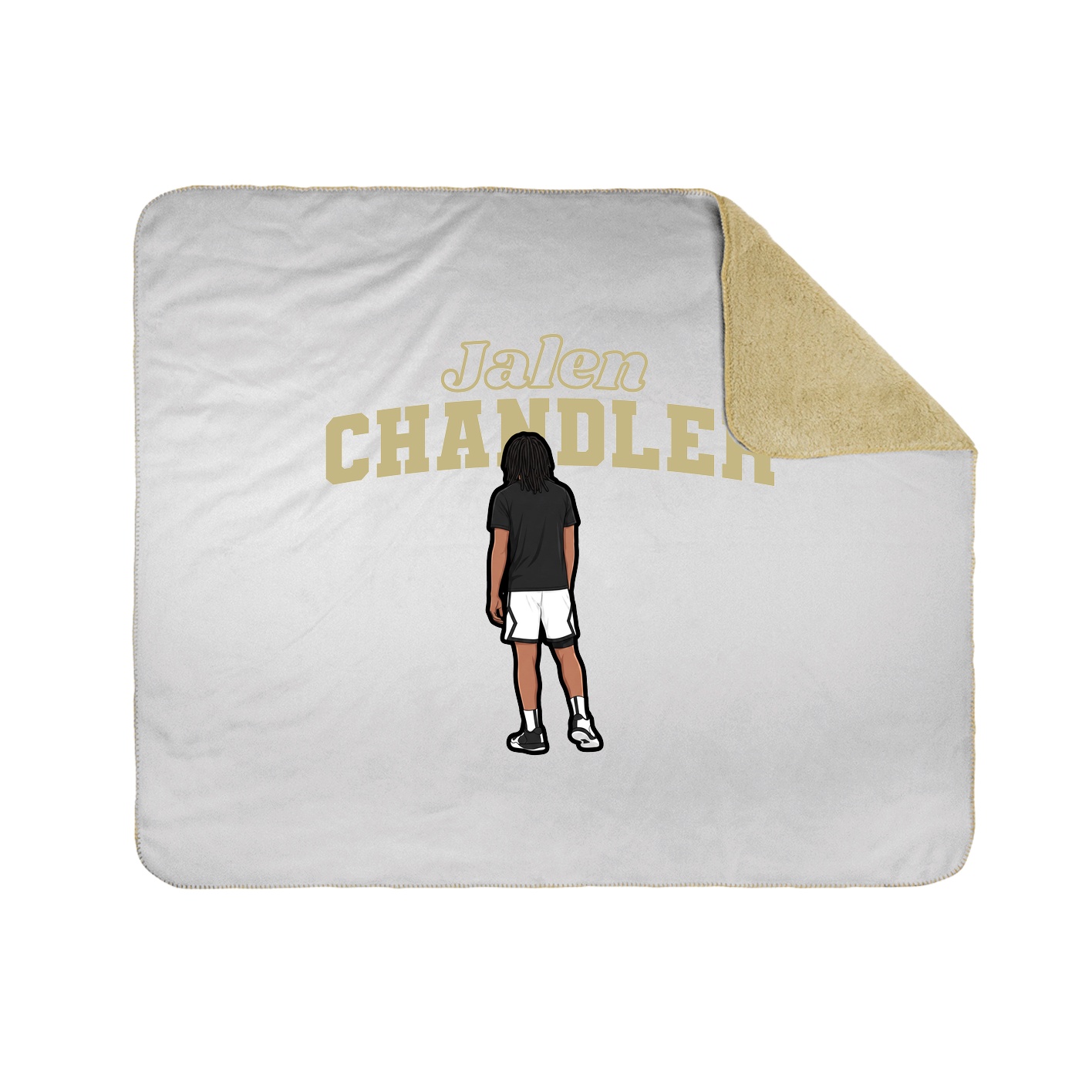 Throw Blanket — Name Arch in White