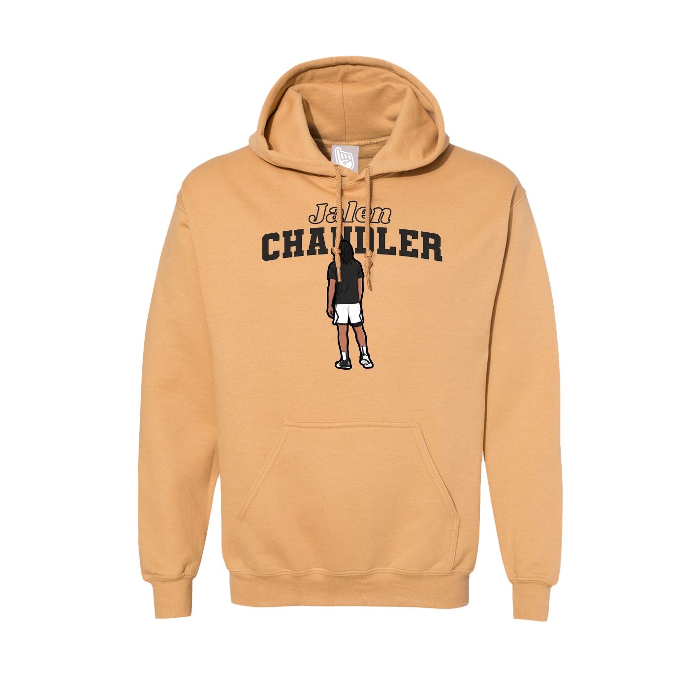 Hoodie — Name Arch in Vegas Gold