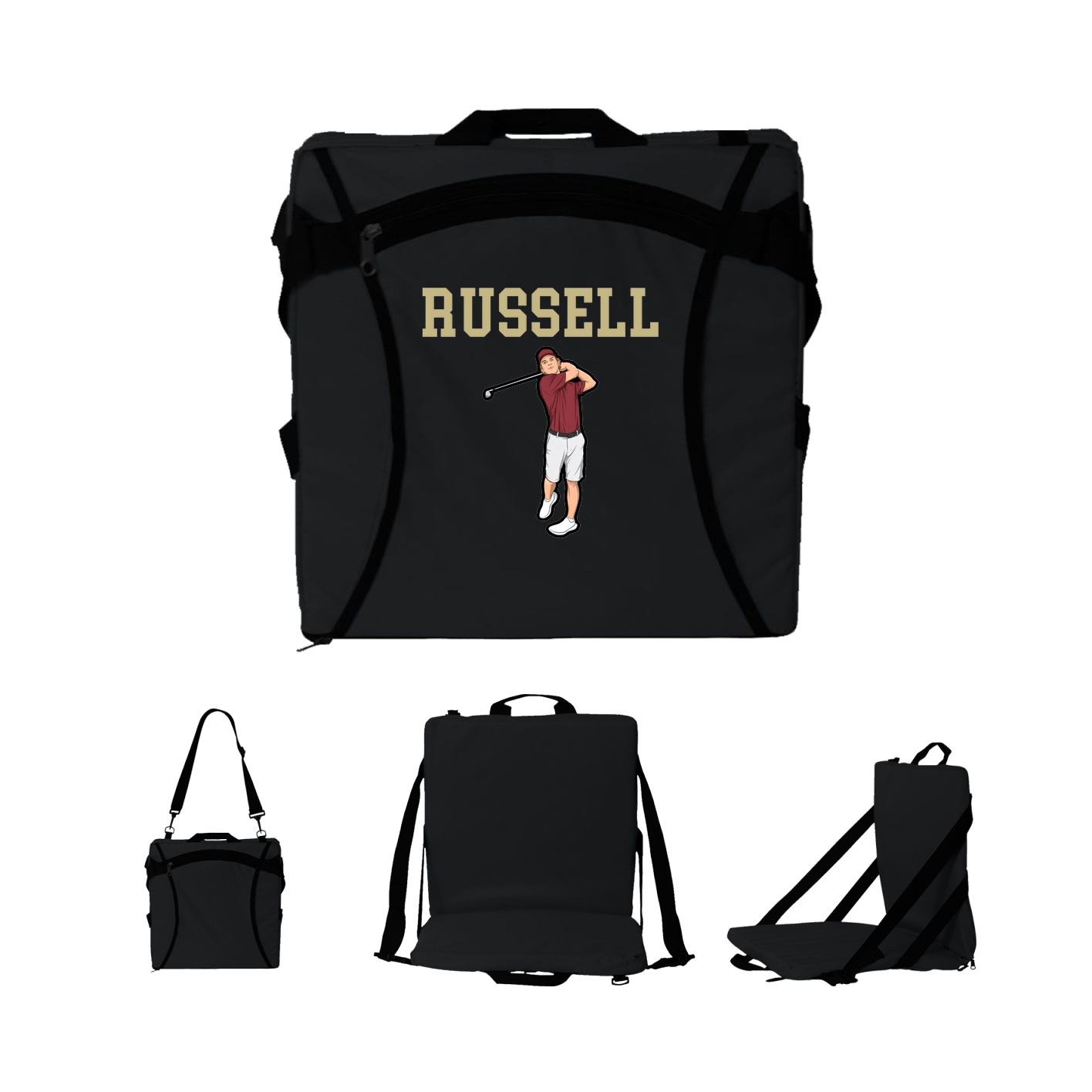 Folding Stadium Seat — Shirsey in Black