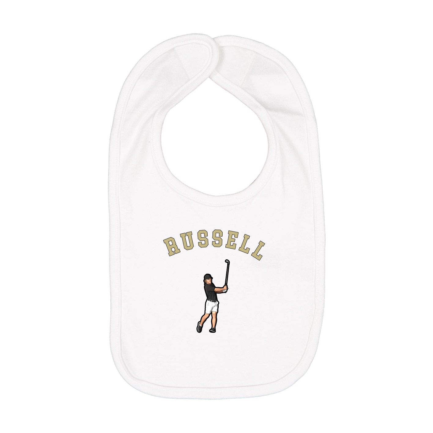 Infant Bib — Shirsey Arch in White