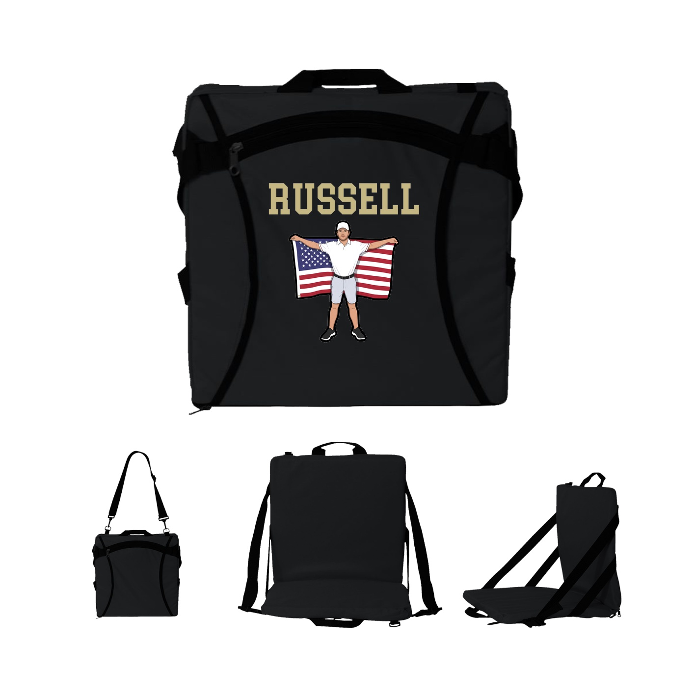 Folding Stadium Seat — Shirsey in Black