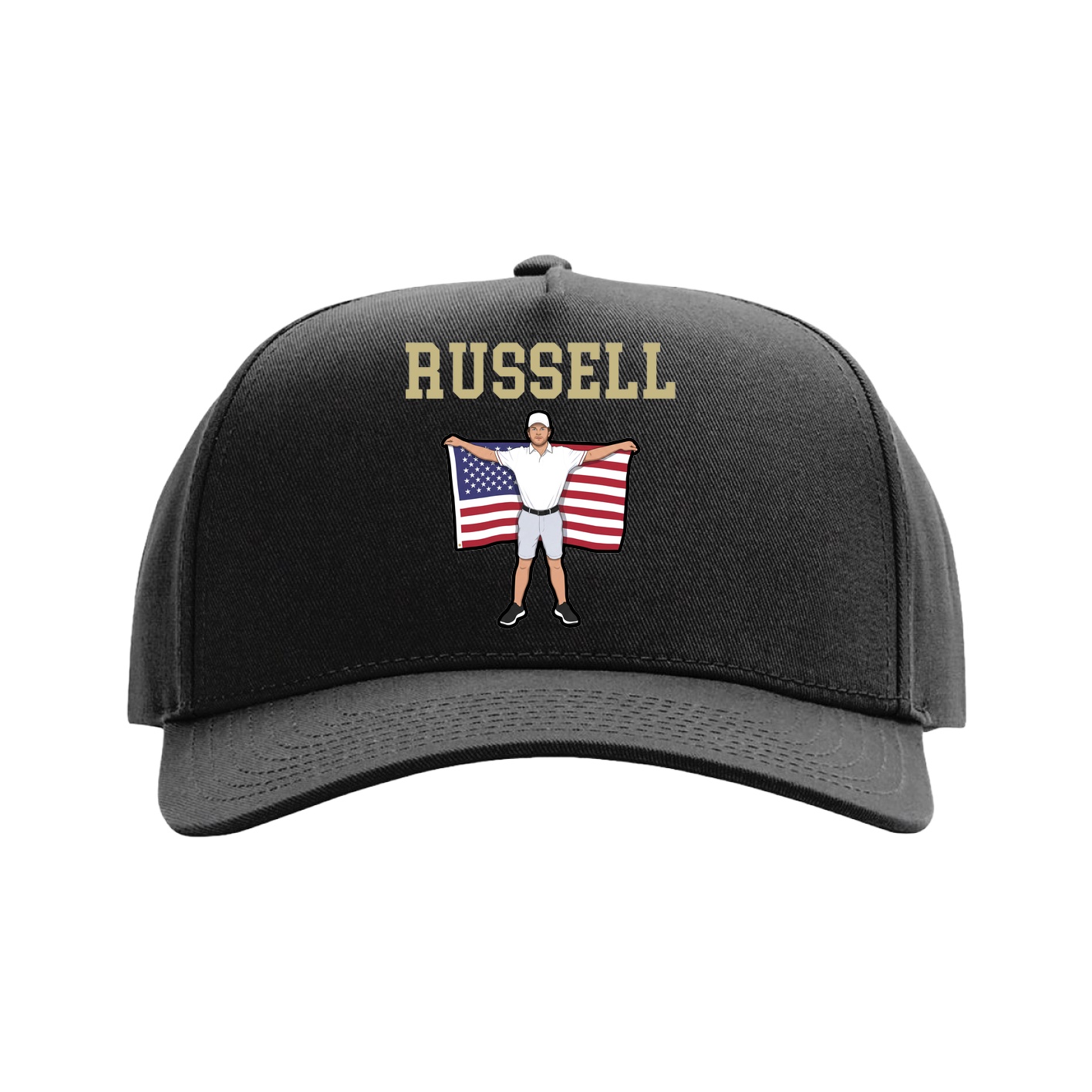 Full Fabric Five-Panel Champ Cap — Shirsey in Black