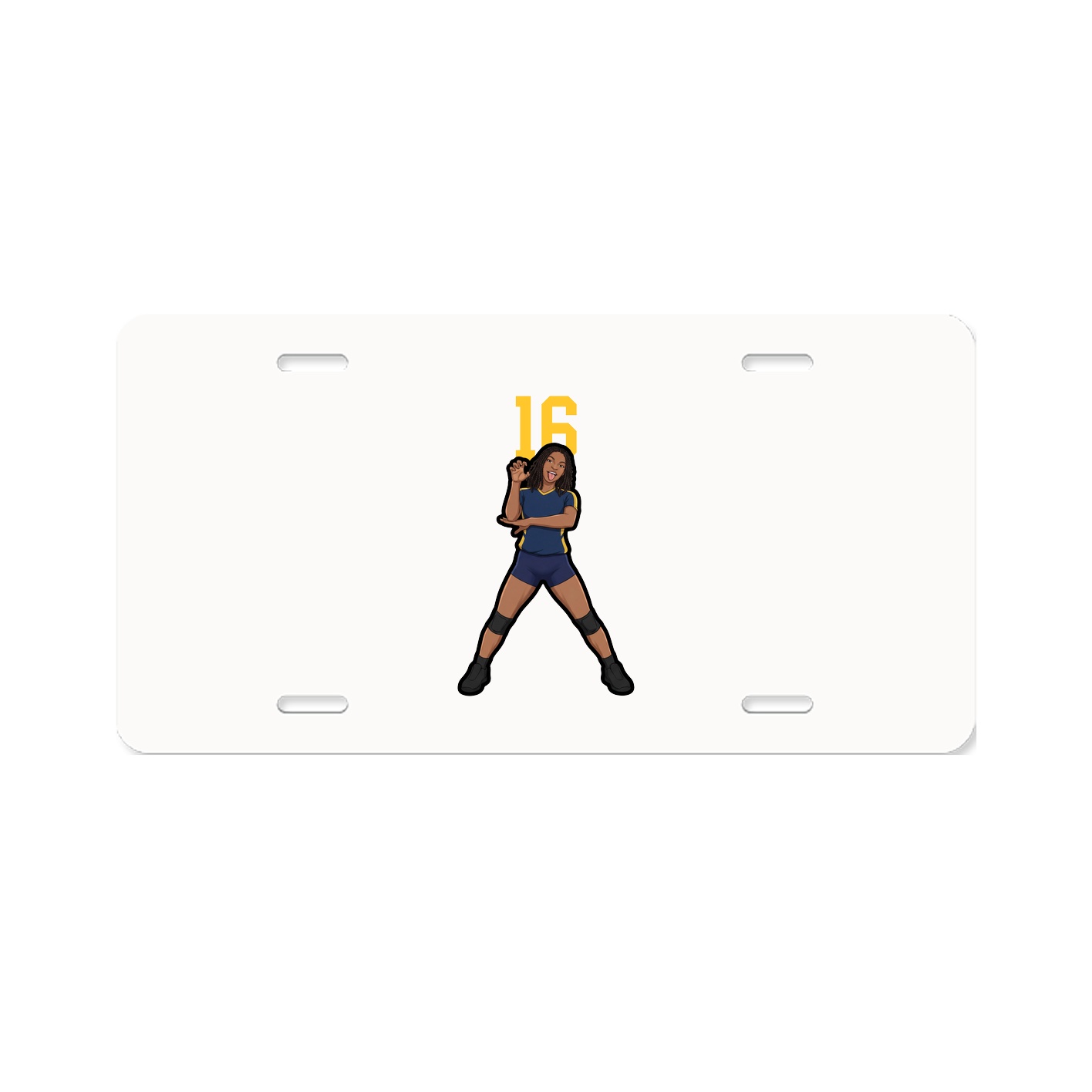 License Plate — Number Top in Classic