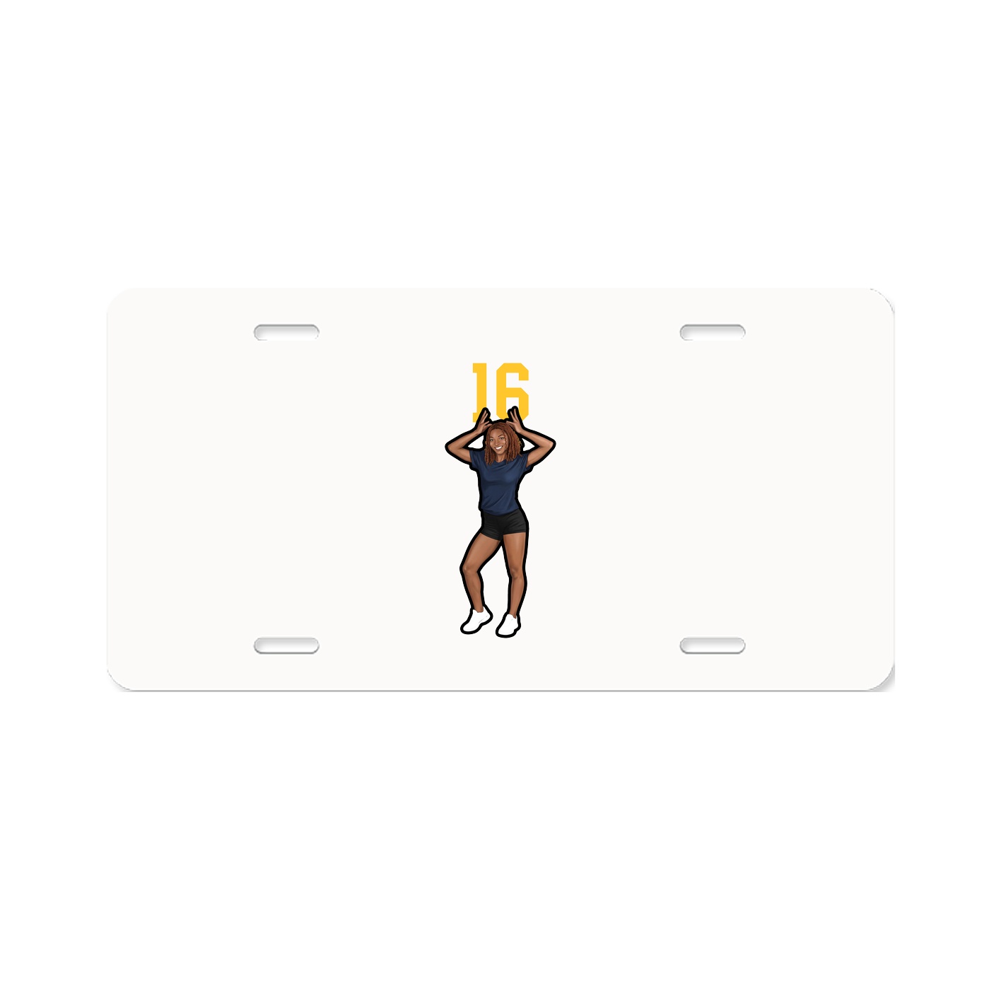 License Plate — Number Top in Classic