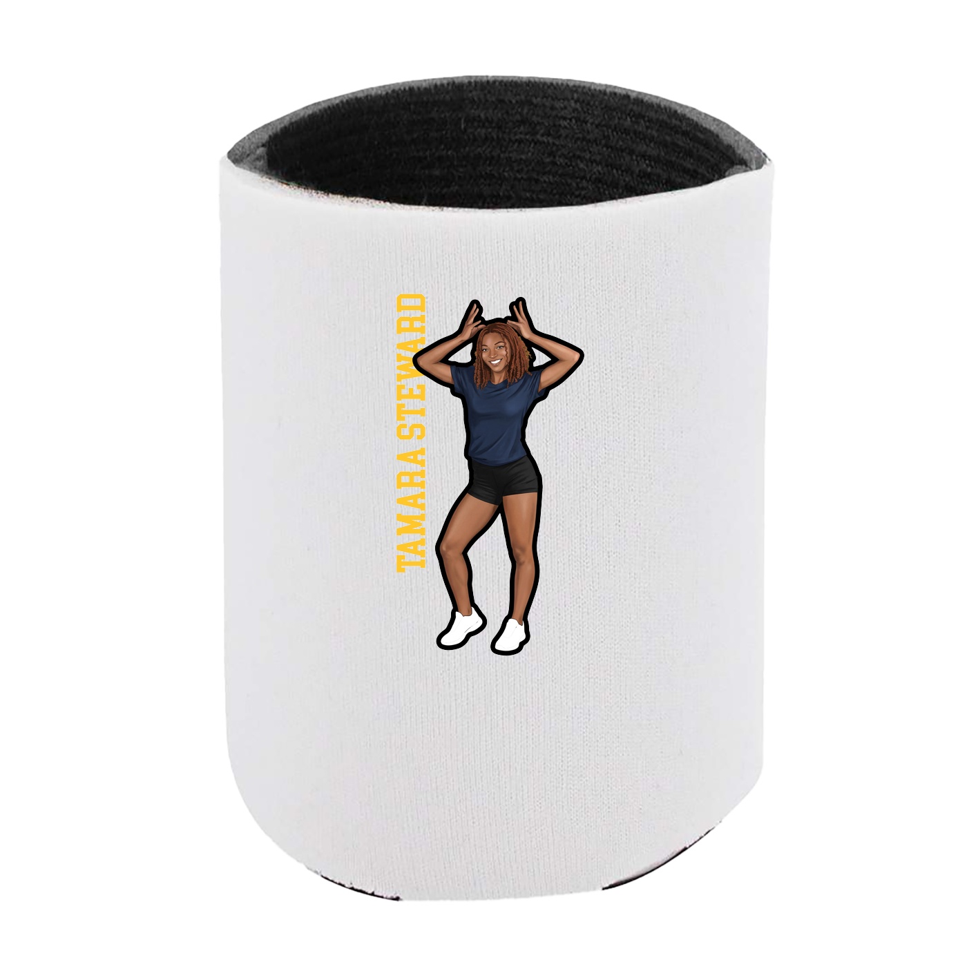 Can Holder — Name Vertical in White