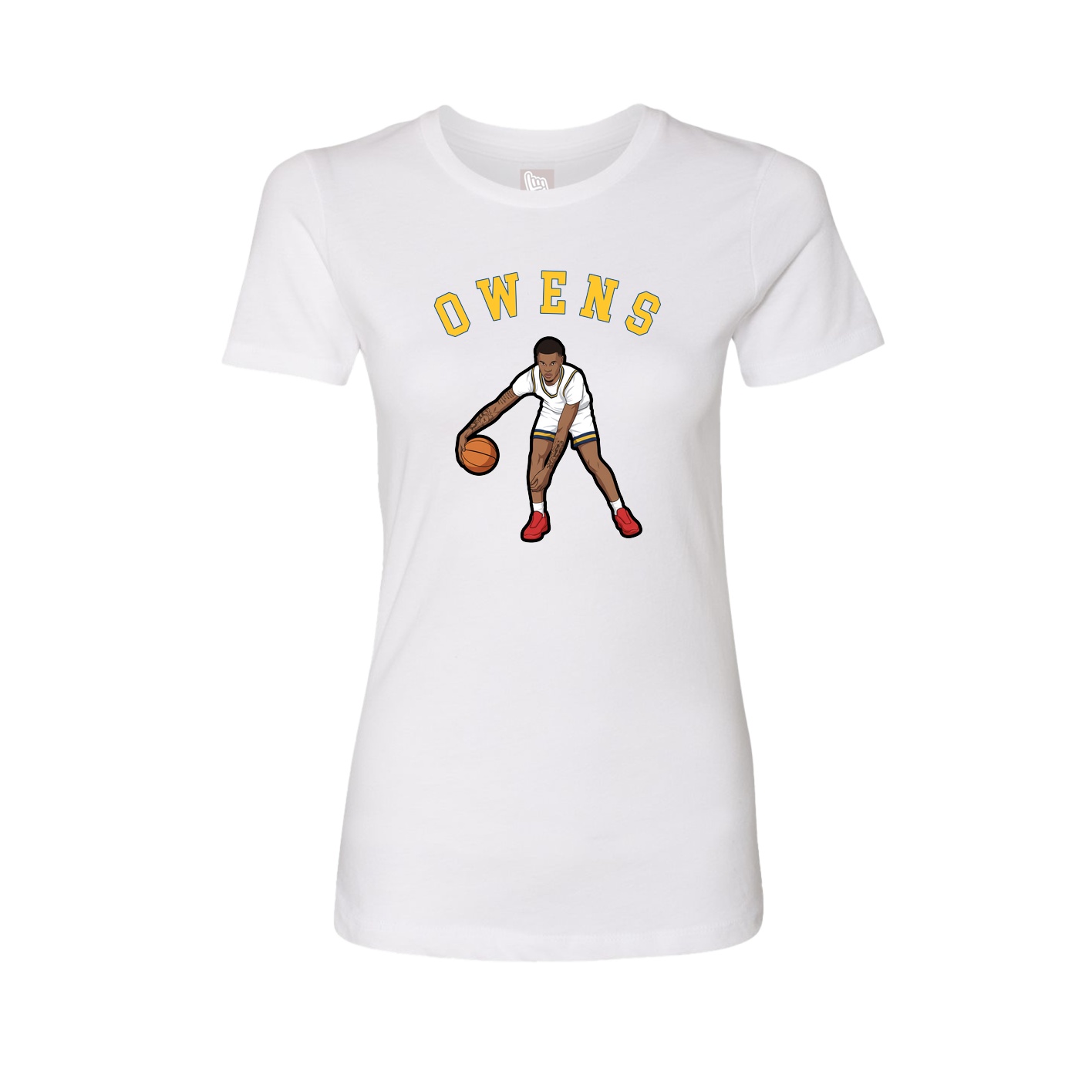 Fitted Women's Tee — Shirsey Arch in White