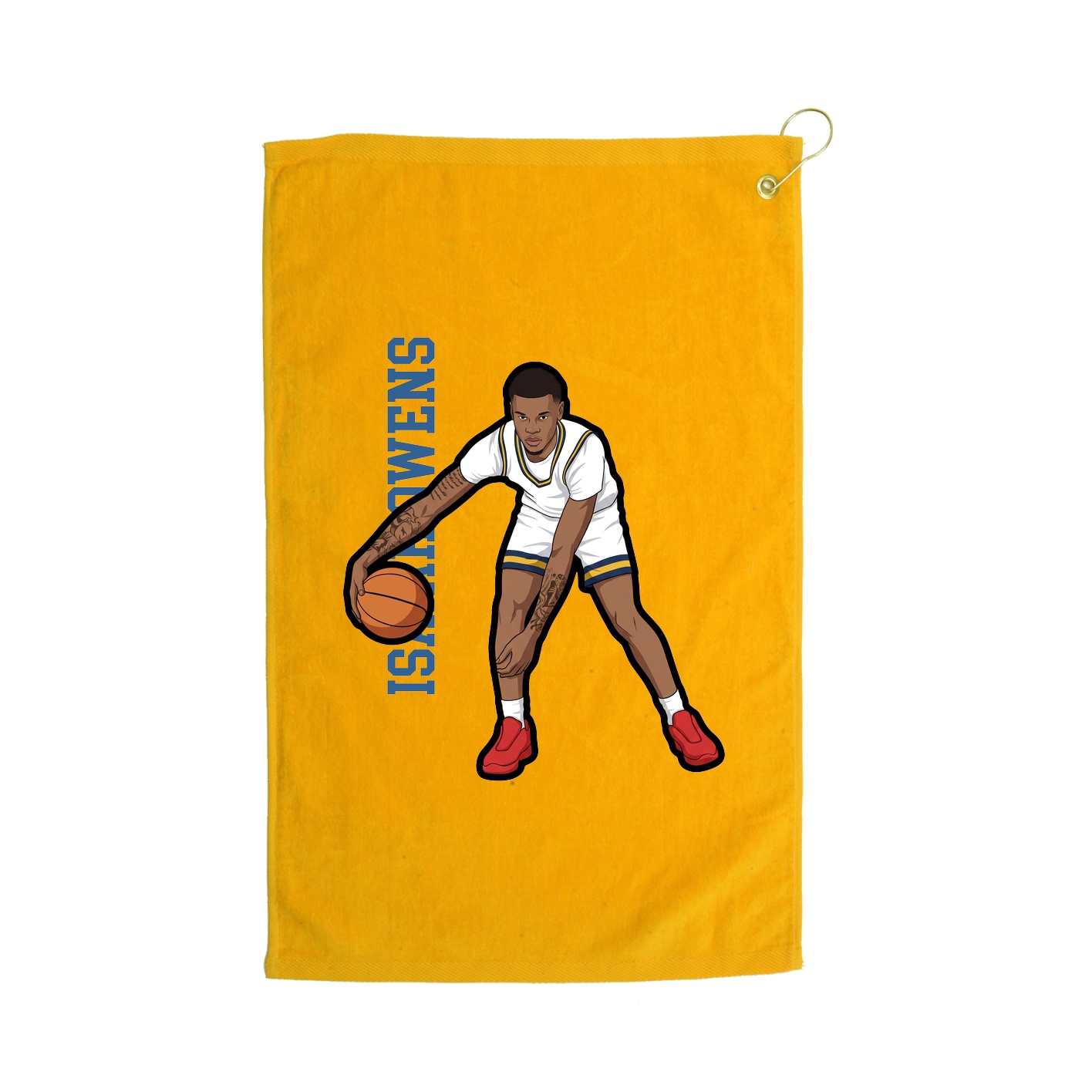 Golf Towel — Name Vertical in Gold