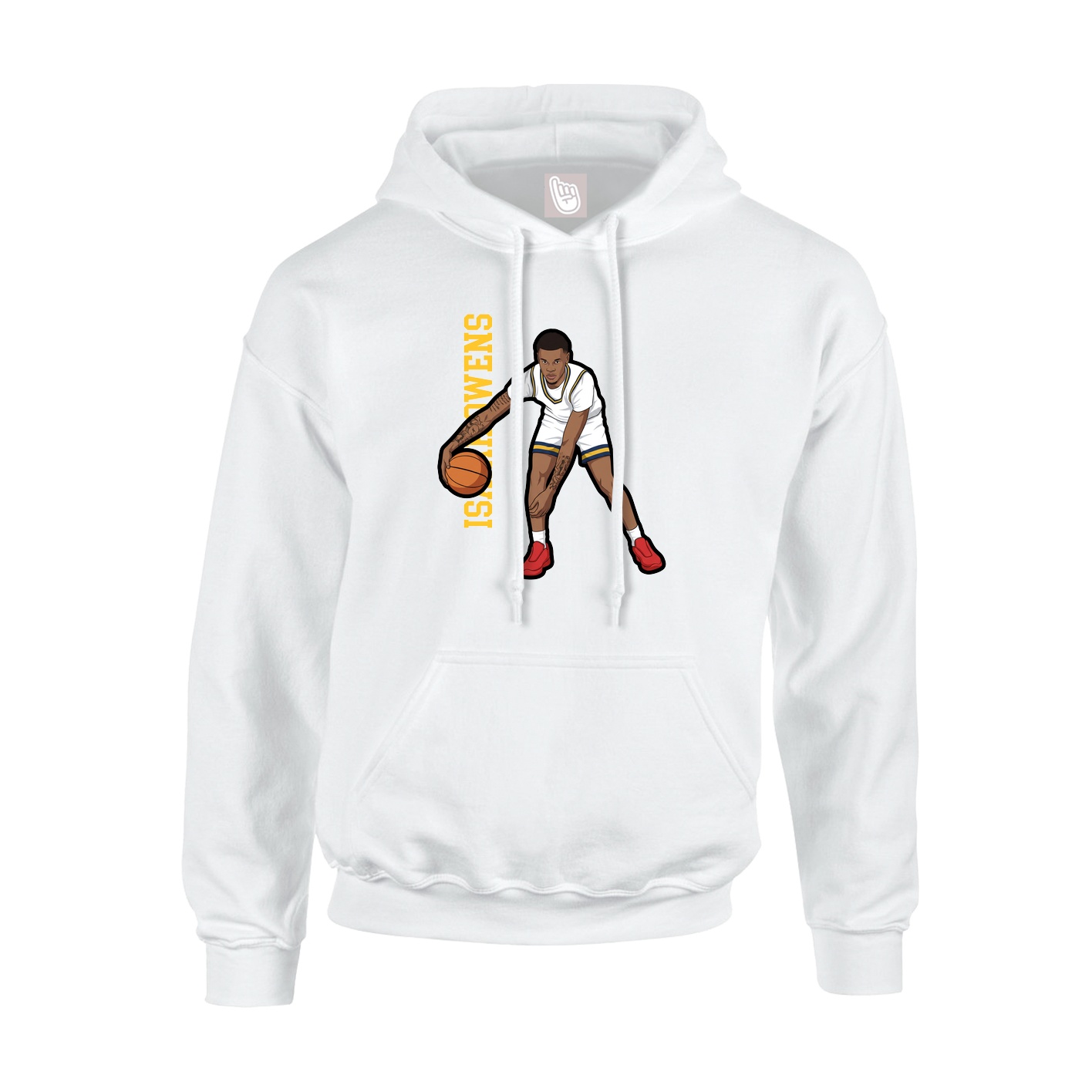 Hoodie — Name Vertical in White