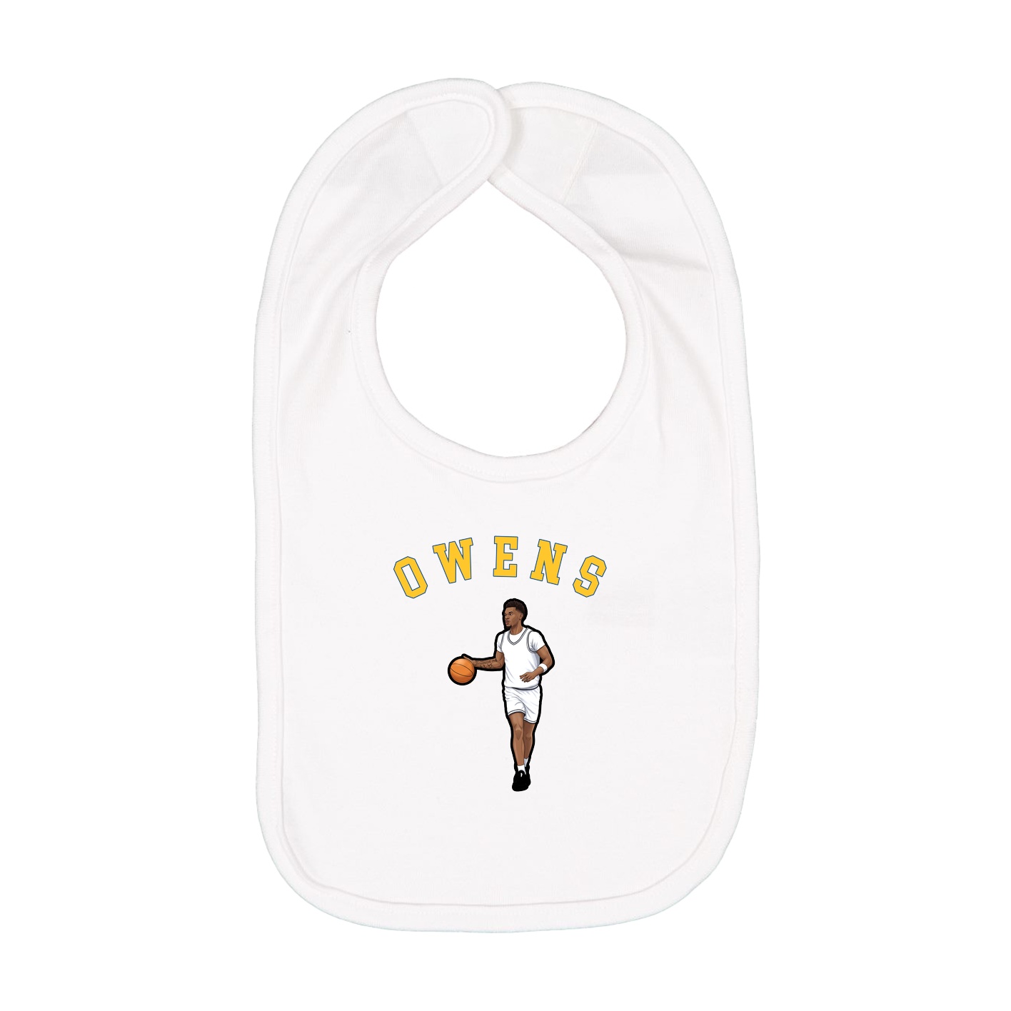 Infant Bib — Shirsey Arch in White