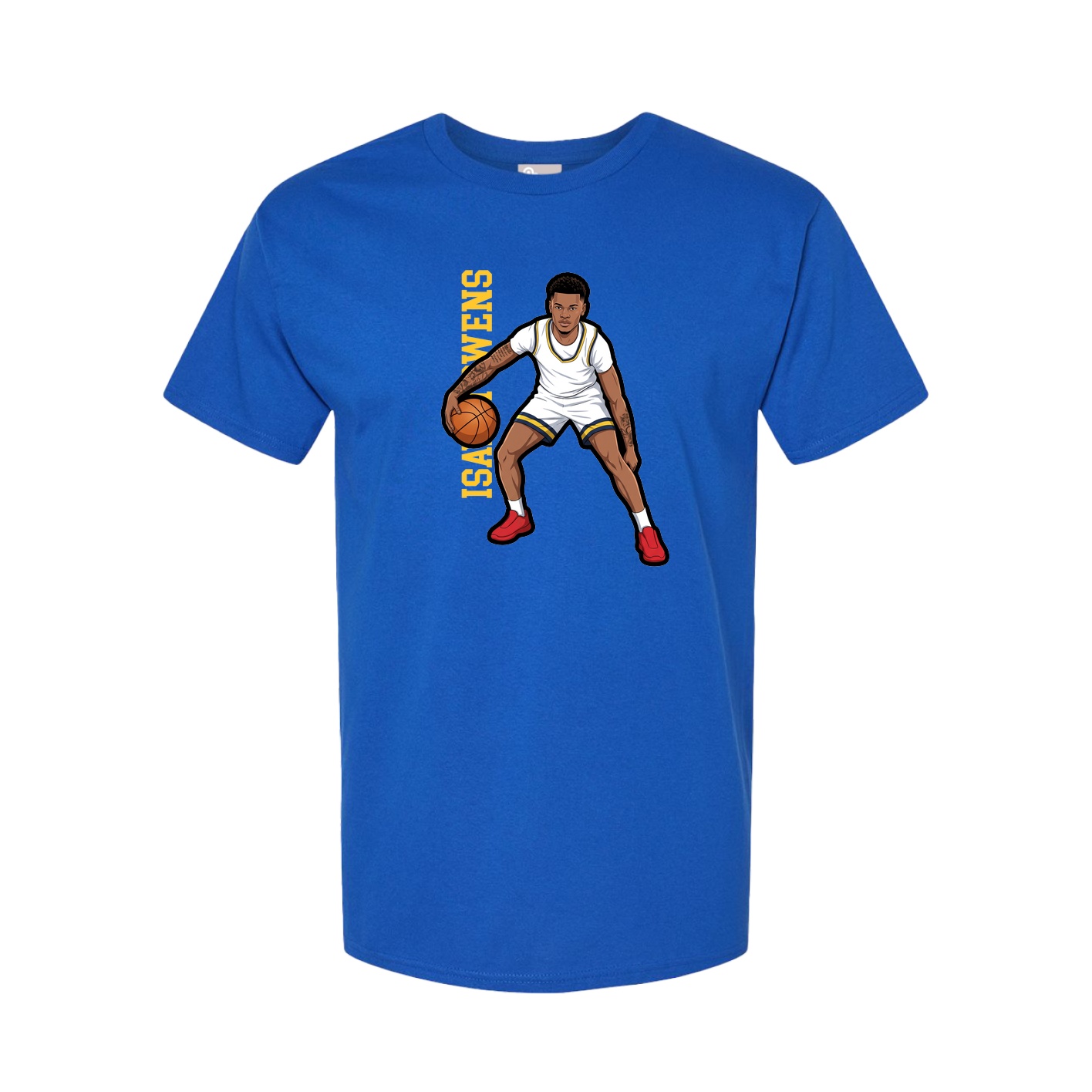 Youth Tee — Name Vertical in Royal