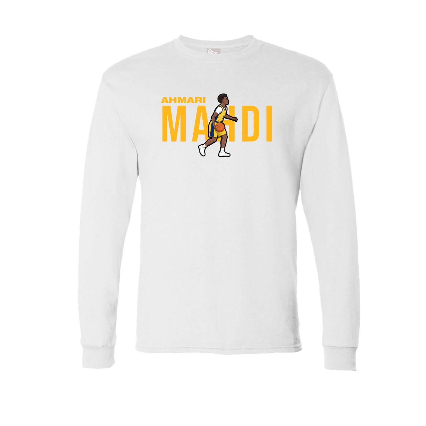 Long Sleeve Tee — Player Name in White