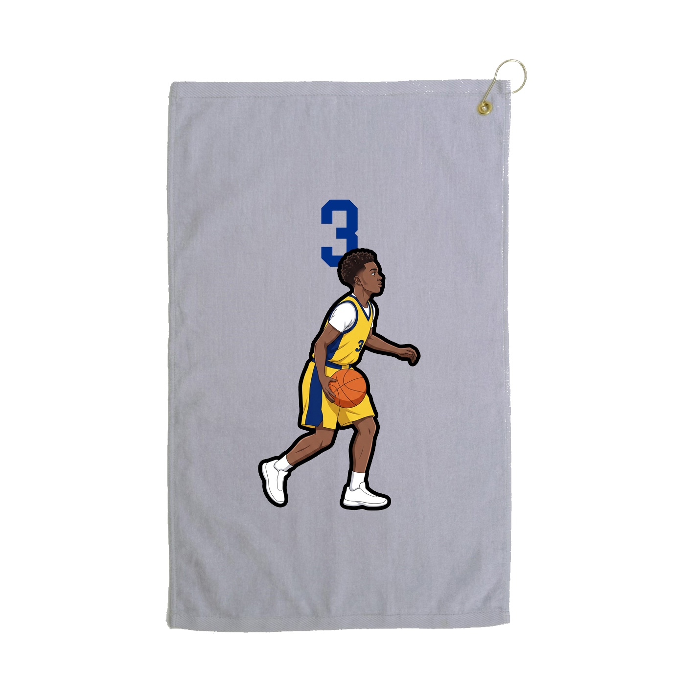 Golf Towel — Number Top in Grey
