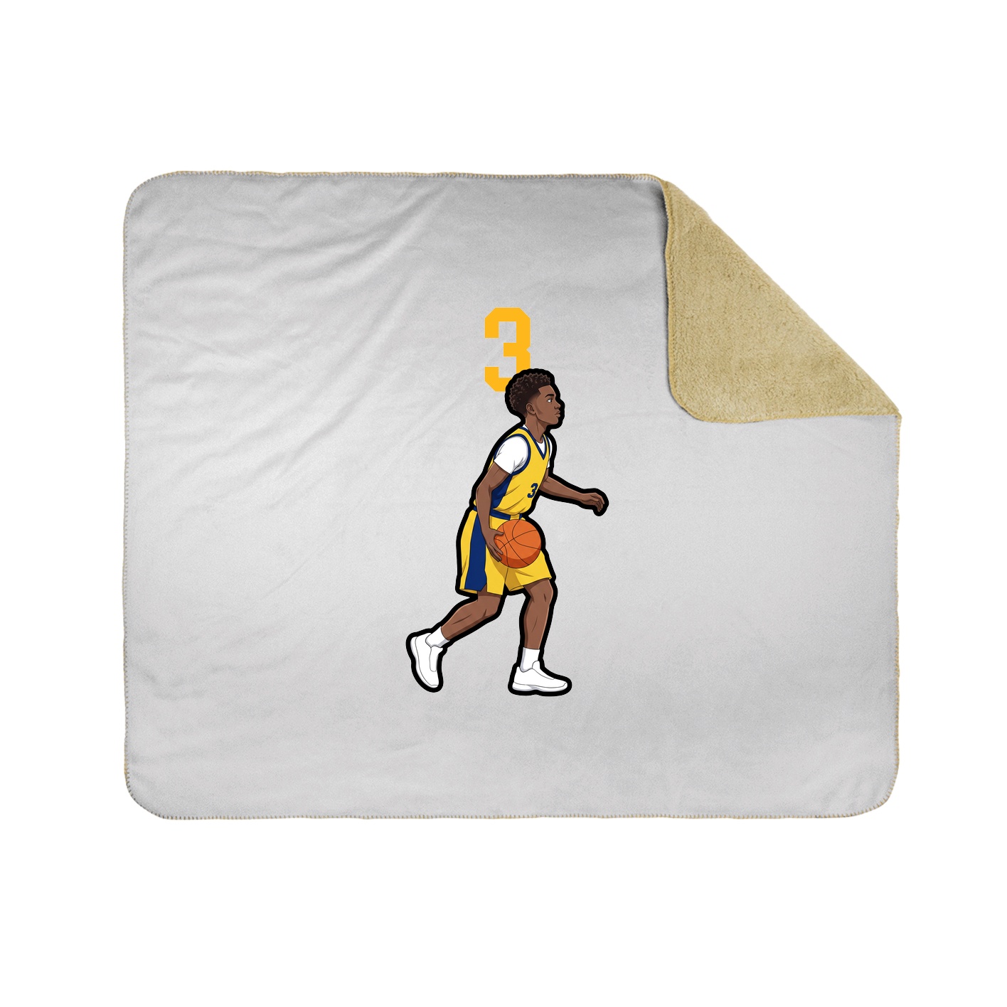 Throw Blanket — Number Top in White
