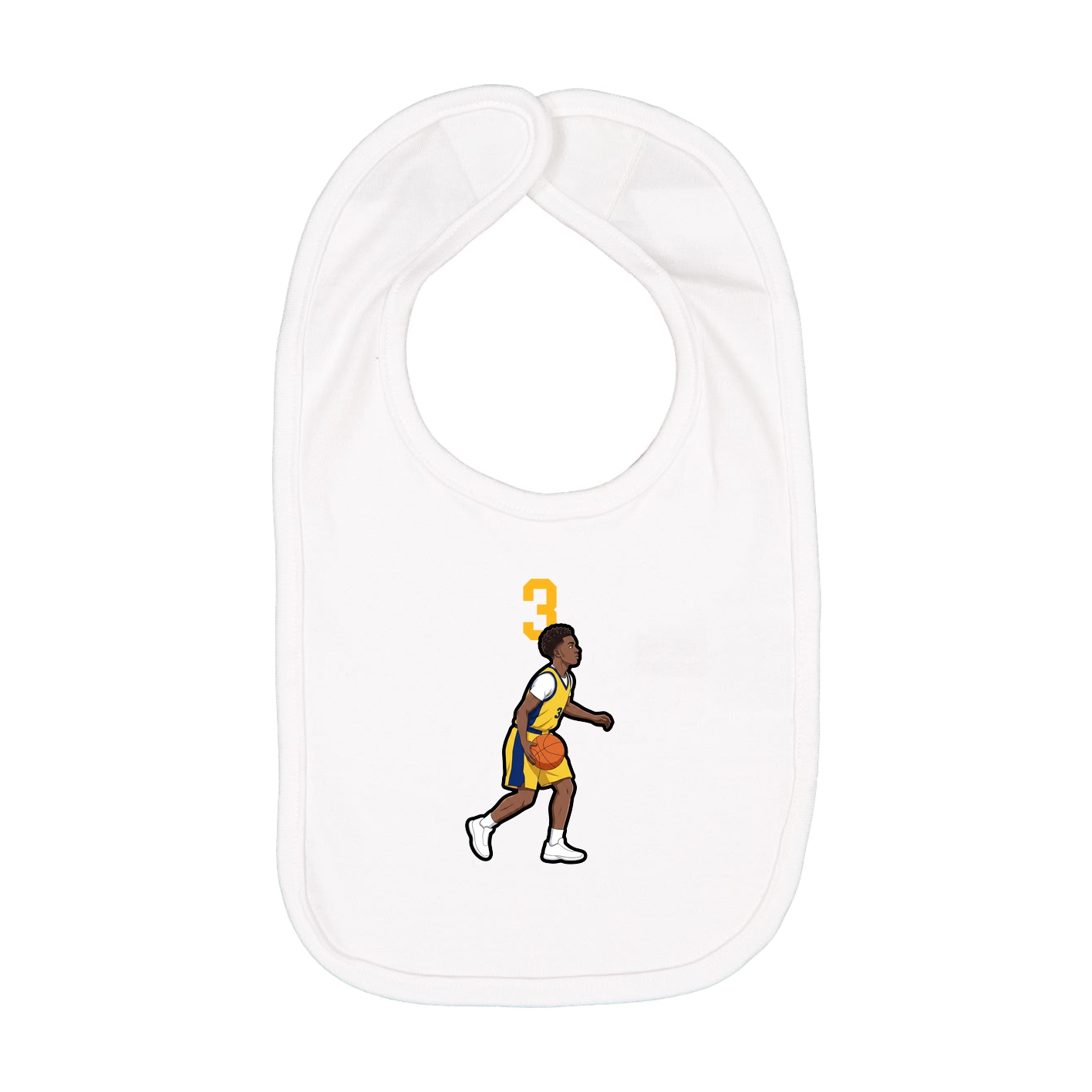 Infant Bib — Number Top in White