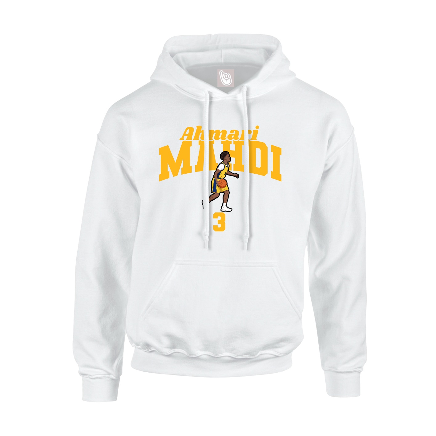 Hoodie — Signature Arch in White
