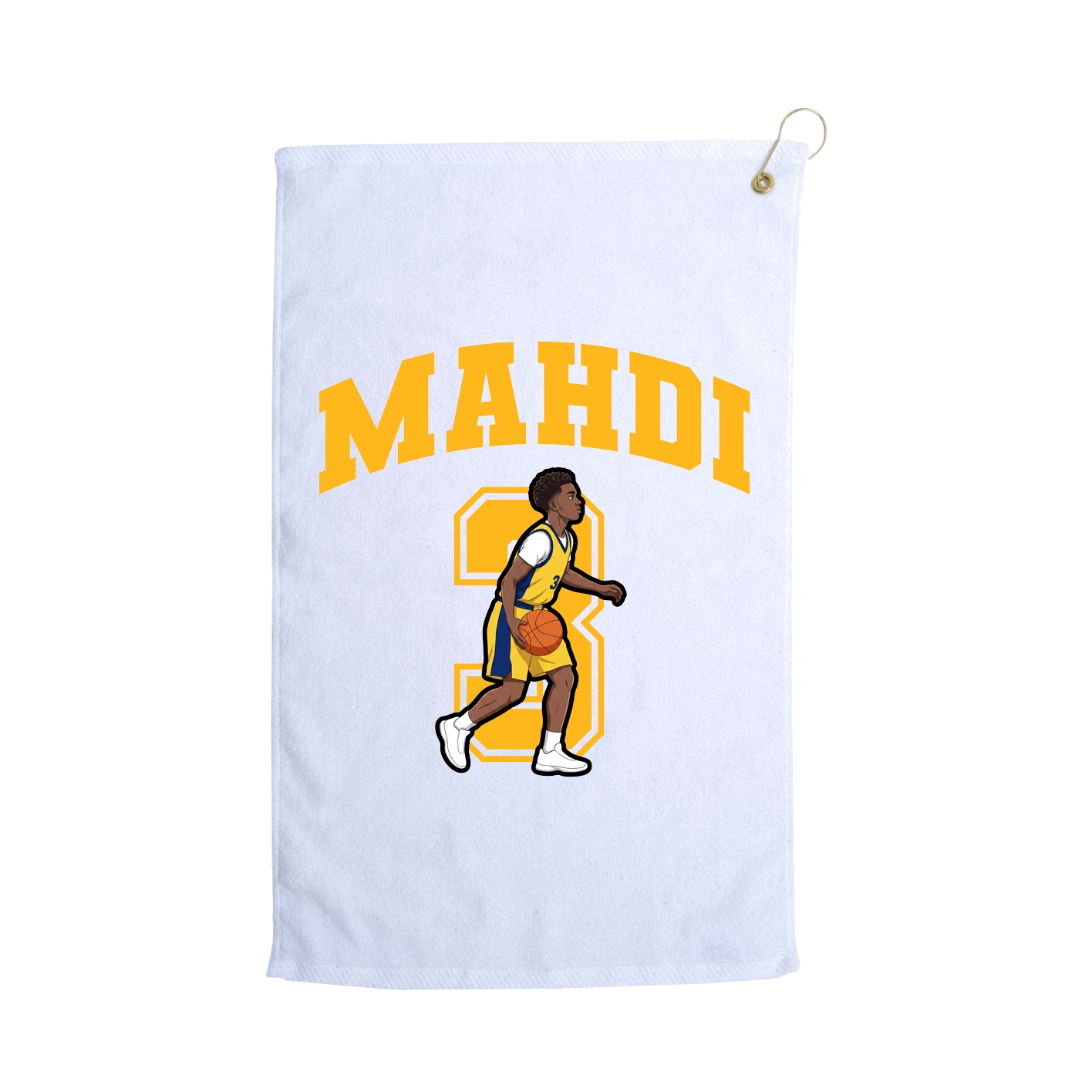 Golf Towel — Number in White