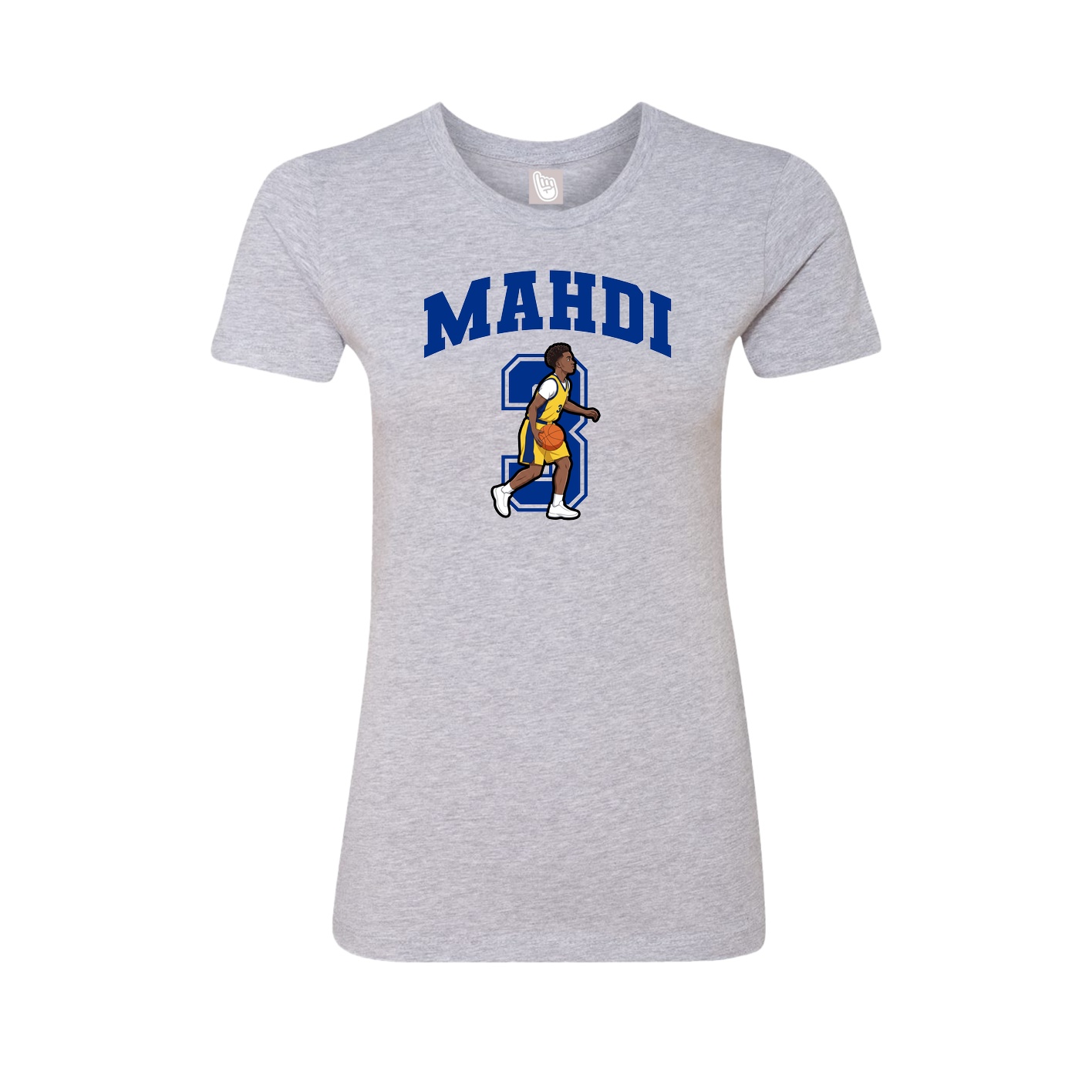 Fitted Women's Tee — Number in Grey