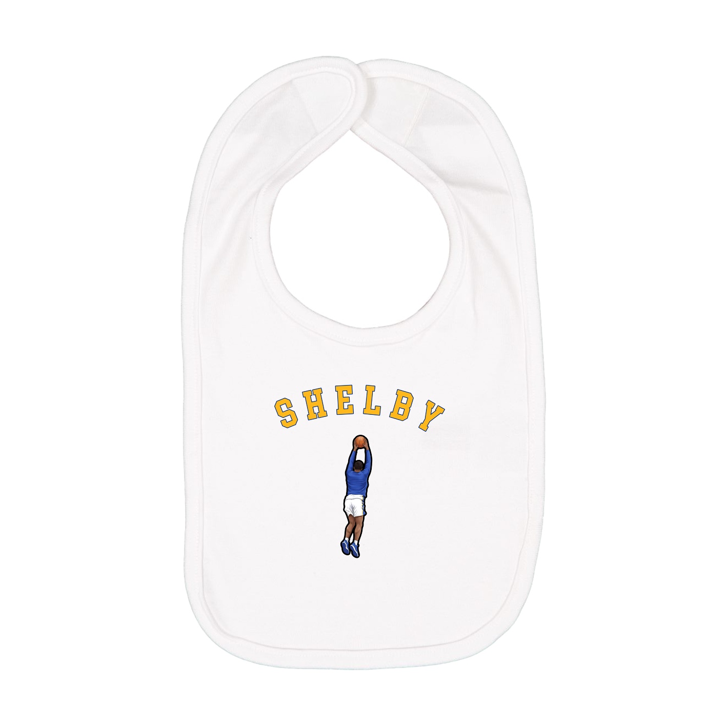 Infant Bib — Shirsey Arch in White