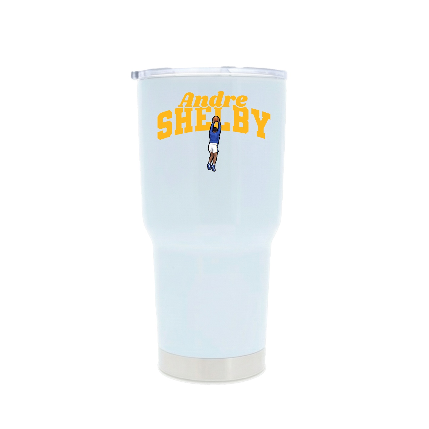 30oz Stainless Steel Tumbler — Signature Arch in White