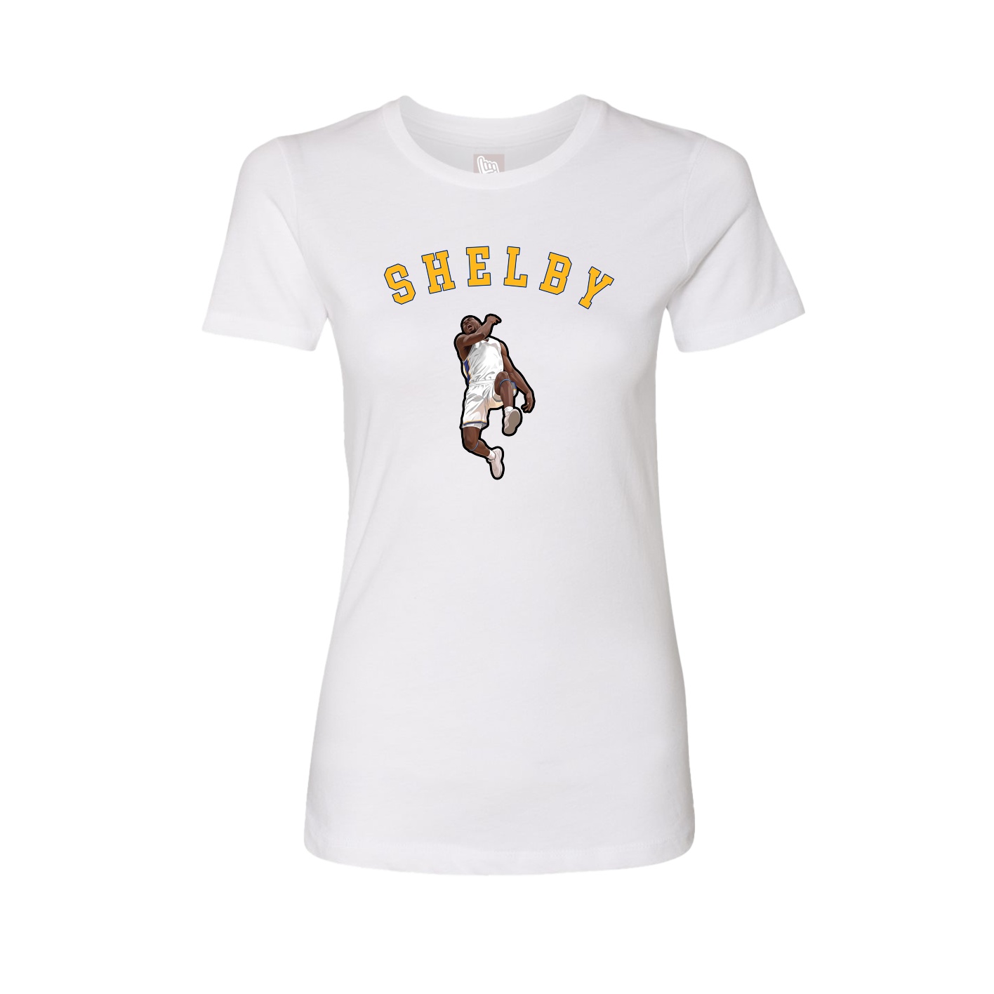 Fitted Women's Tee — Shirsey Arch in White