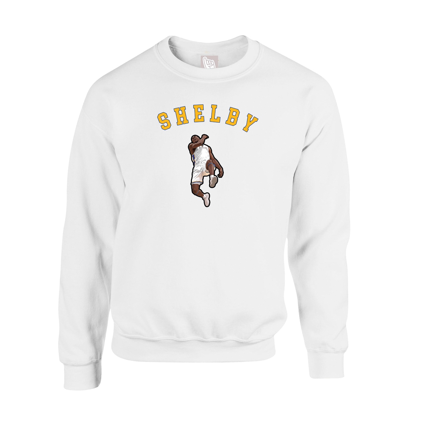 Fleece Crew — Shirsey Arch in White
