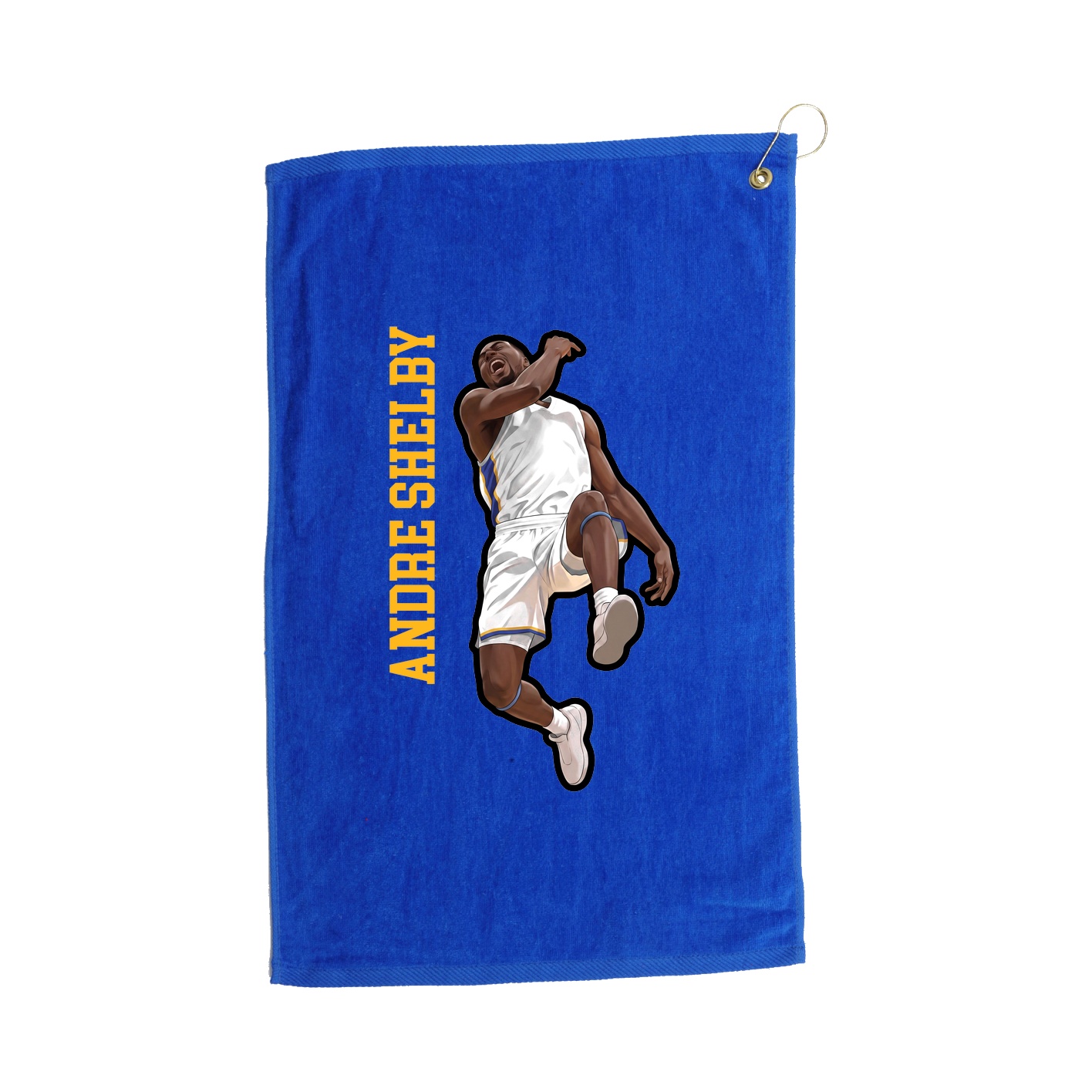 Golf Towel — Name Vertical in Royal