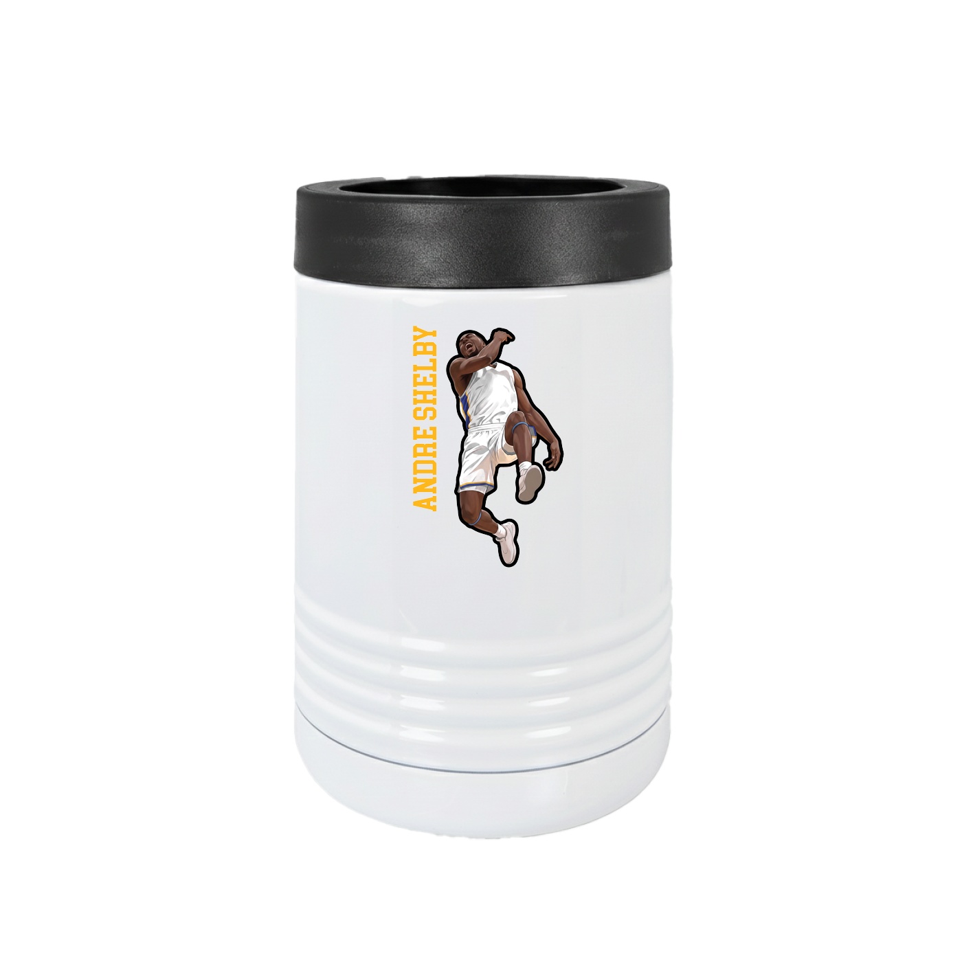 Beverage Holder — Name Vertical in White