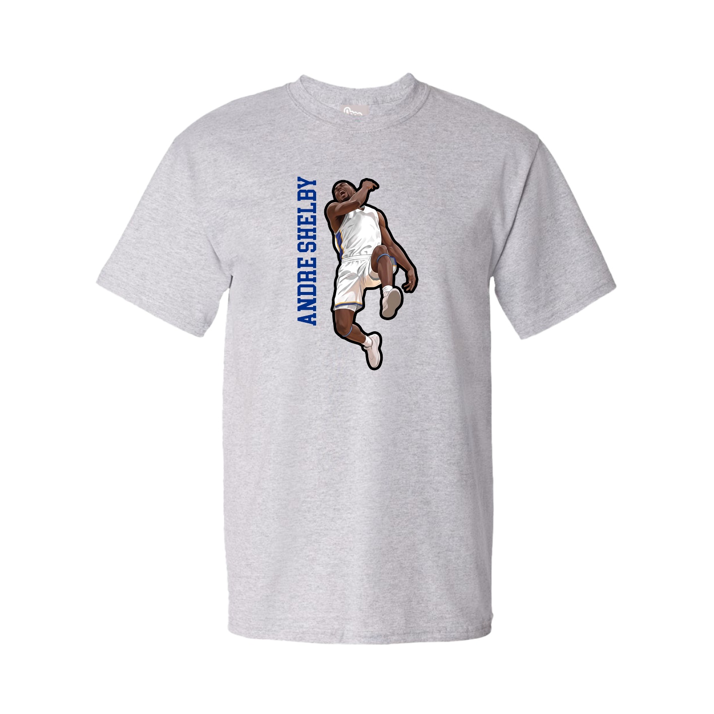 Tee — Name Vertical in Grey