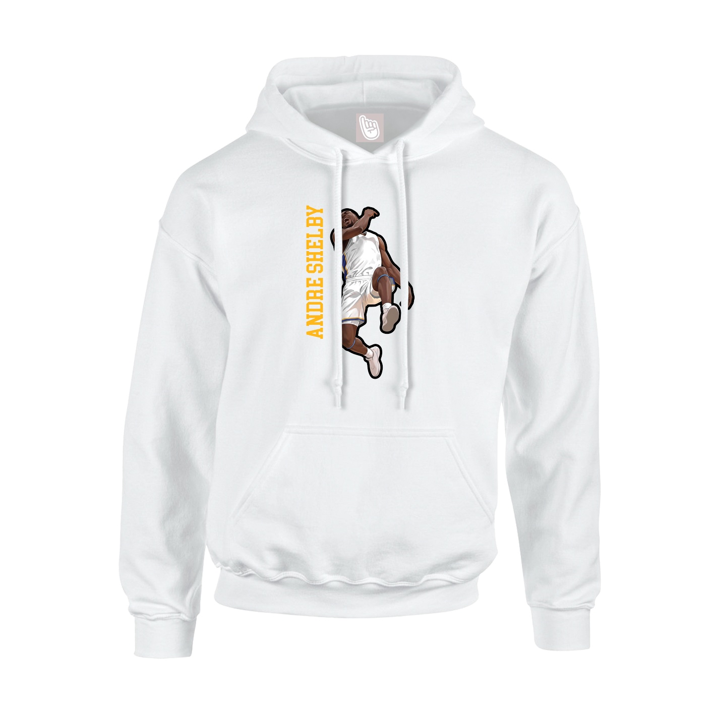 Hoodie — Name Vertical in White