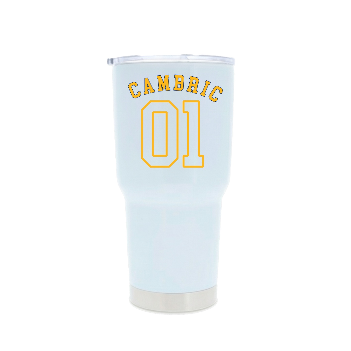 30oz Stainless Steel Tumbler — Shirsey Arch in White
