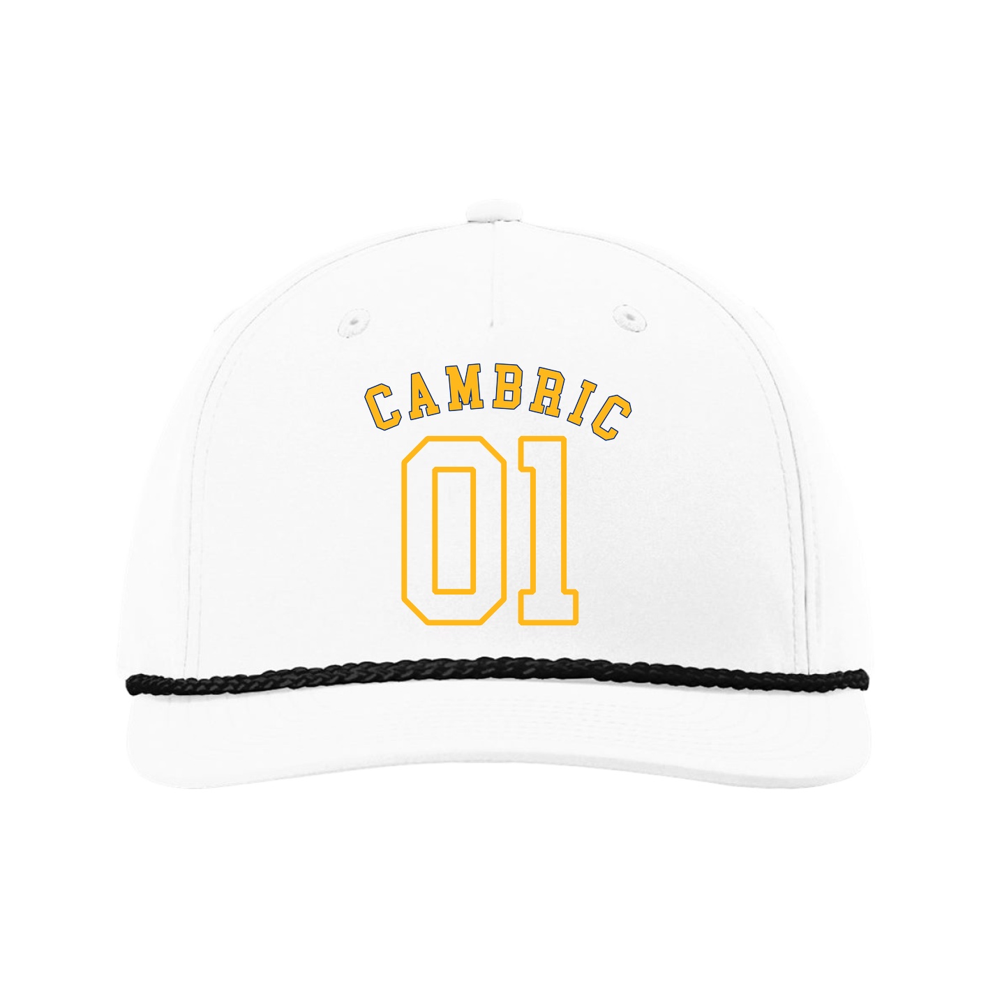 Five-Panel Classic Rope Cap — Shirsey Arch in White