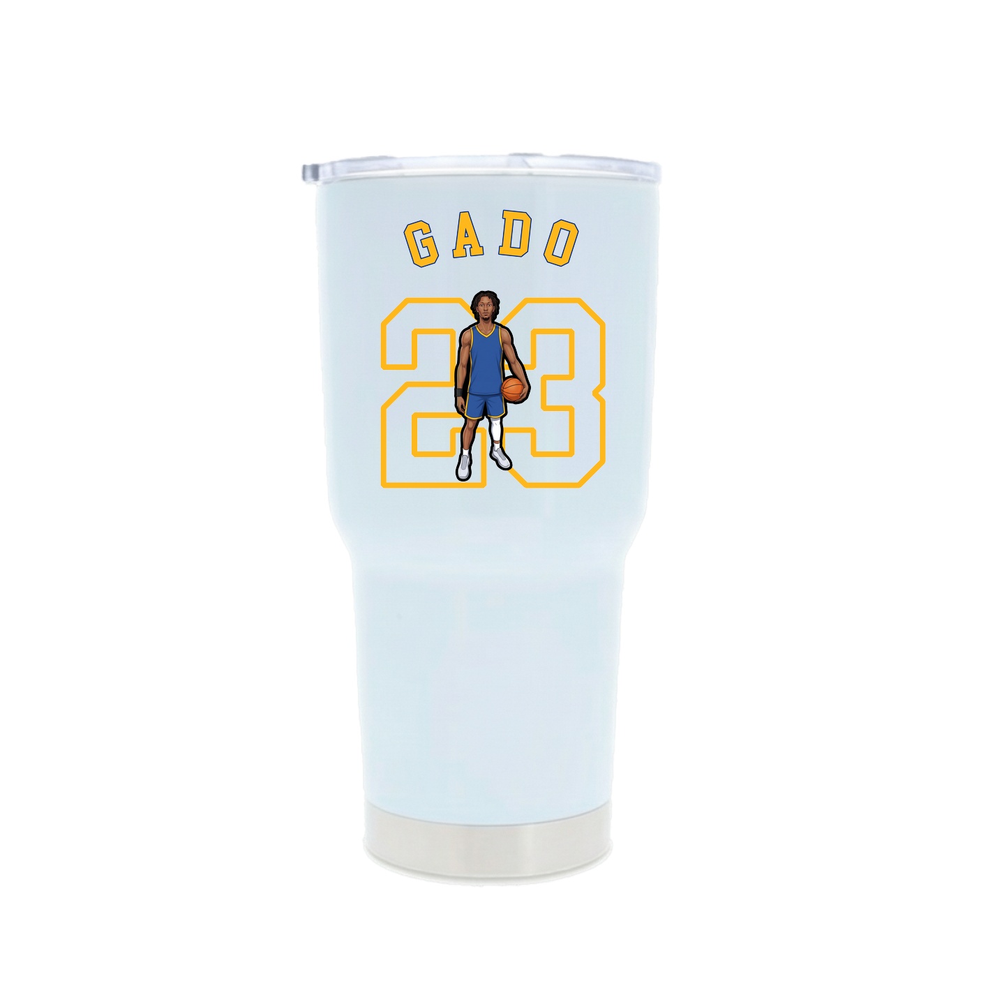 30oz Stainless Steel Tumbler — Shirsey Arch in White