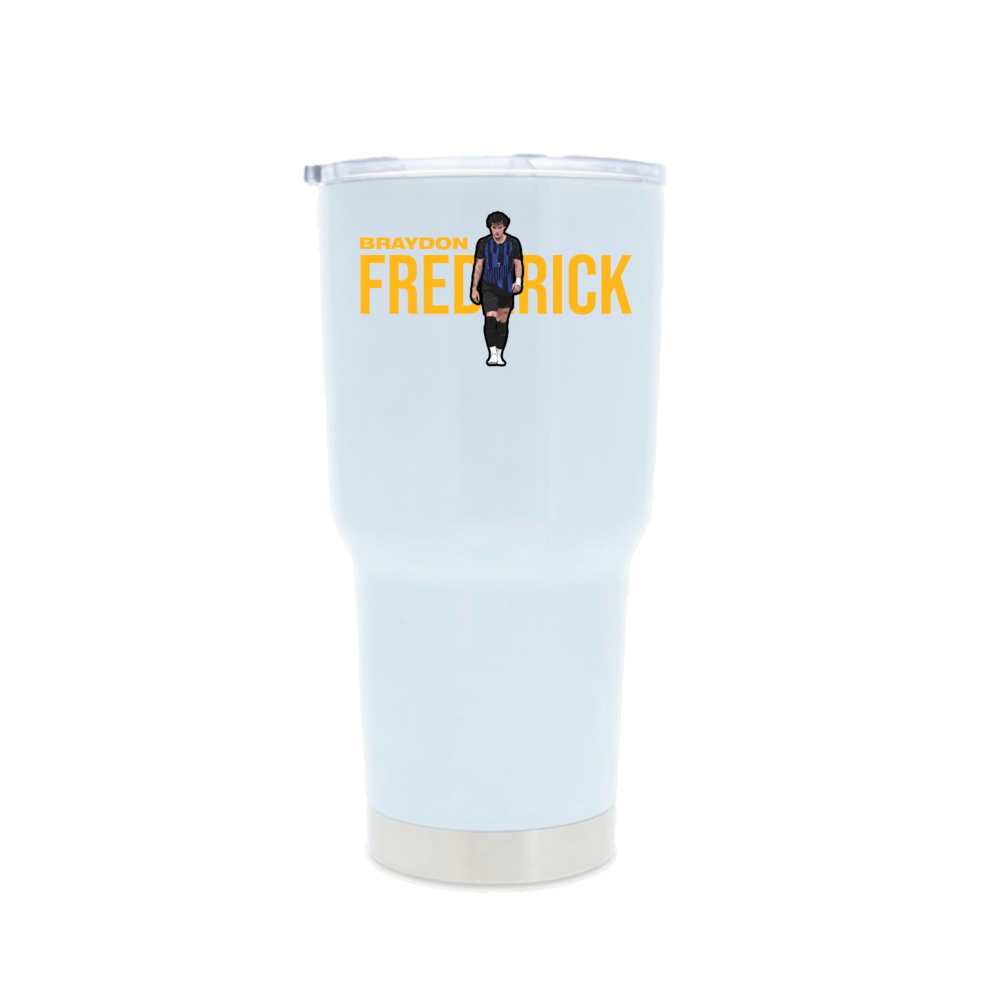 30oz Stainless Steel Tumbler — Player Name in White