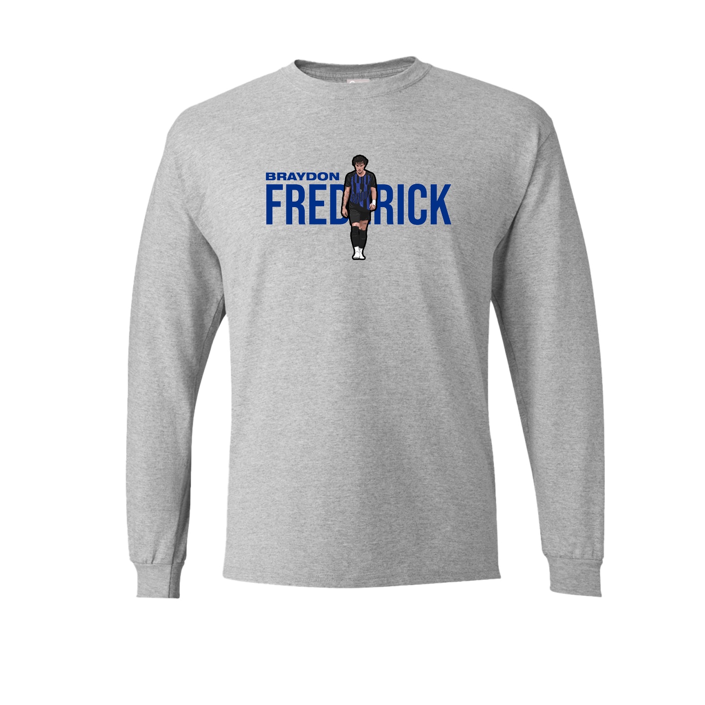 Long Sleeve Tee — Player Name in Grey