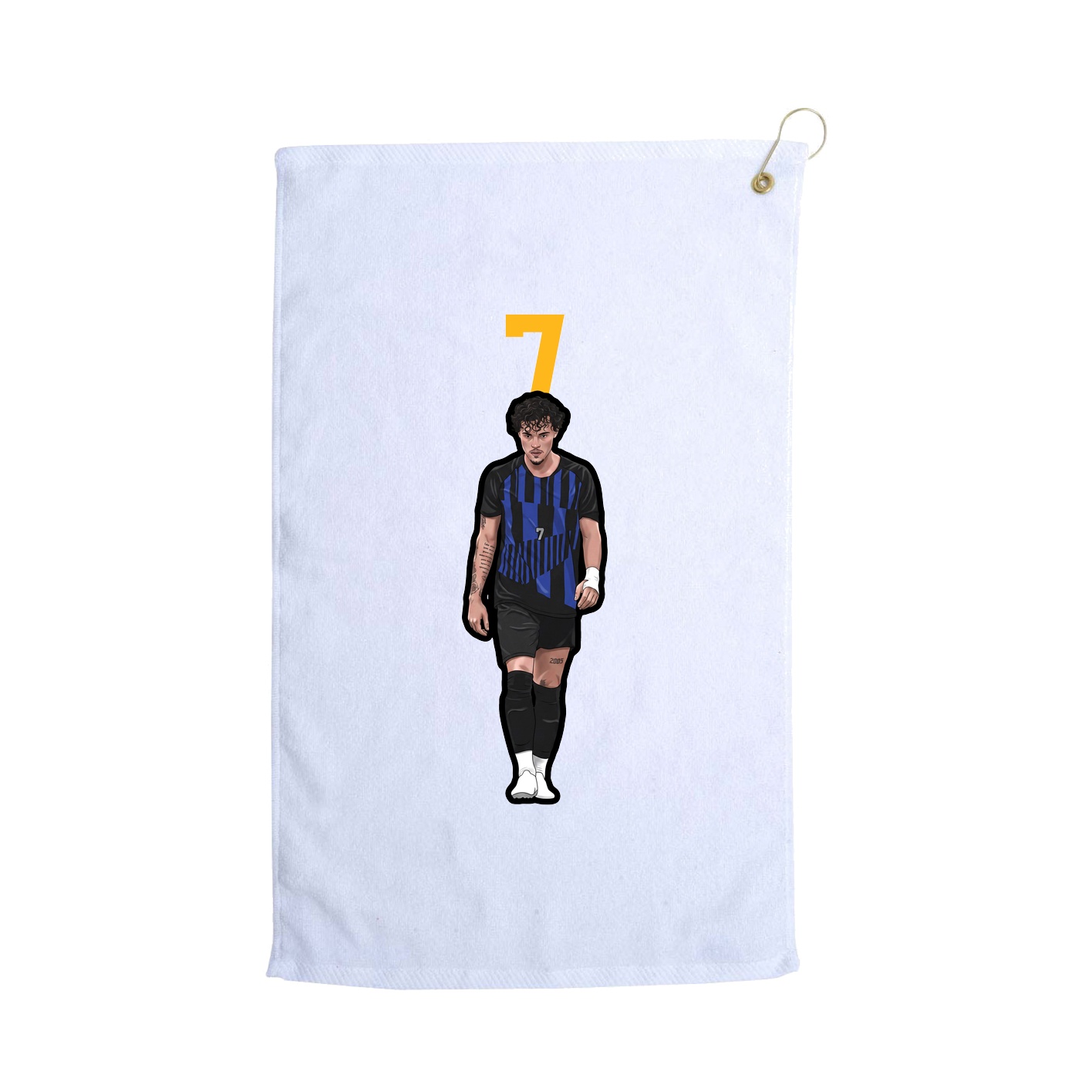 Golf Towel — Number Top in White